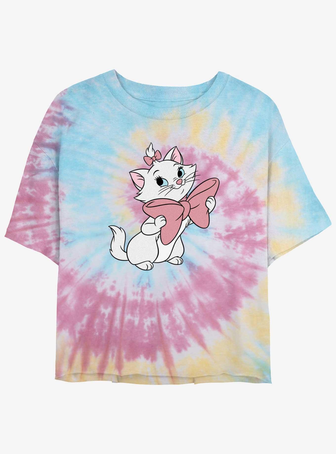 Disney The AristoCats Marie Bow Girls Tie-Dye Crop T-Shirt, , hi-res