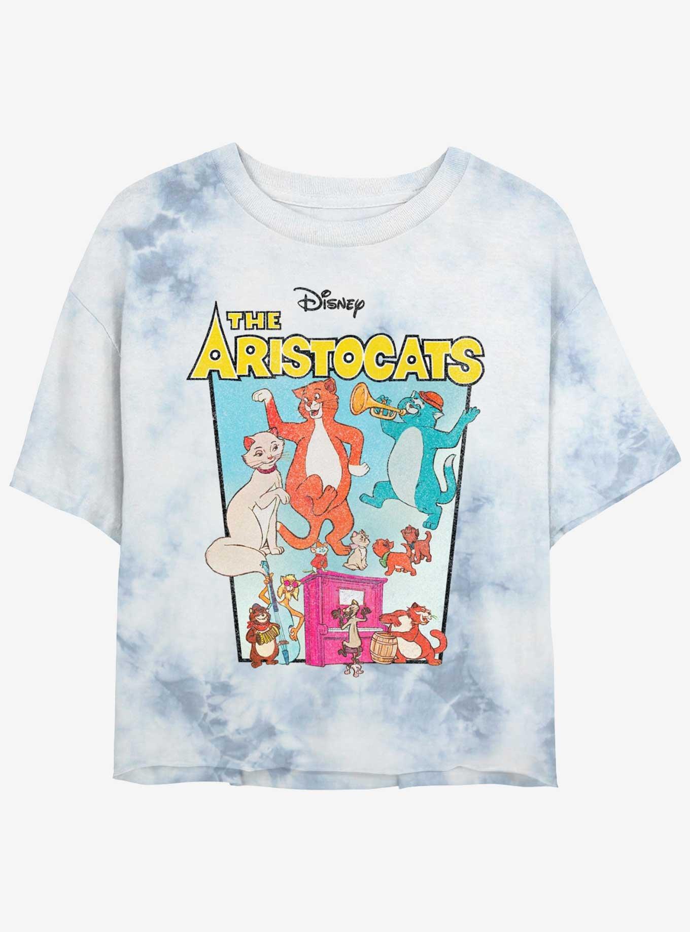Disney The AristoCats Classic Poster Girls Tie-Dye Crop T-Shirt