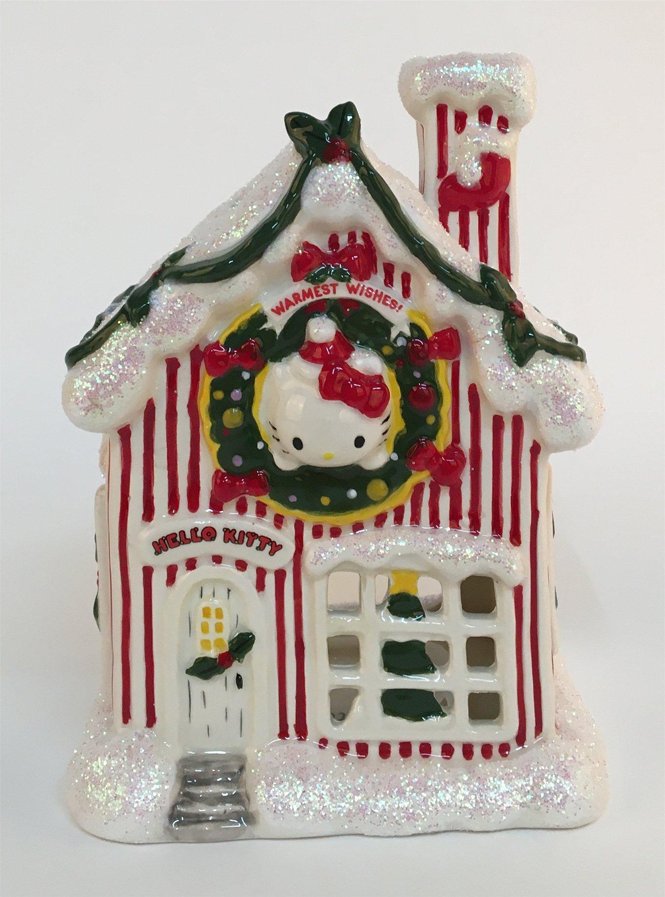 Blue Sky Hello Kitty Stripe Holiday House Candle House, , hi-res