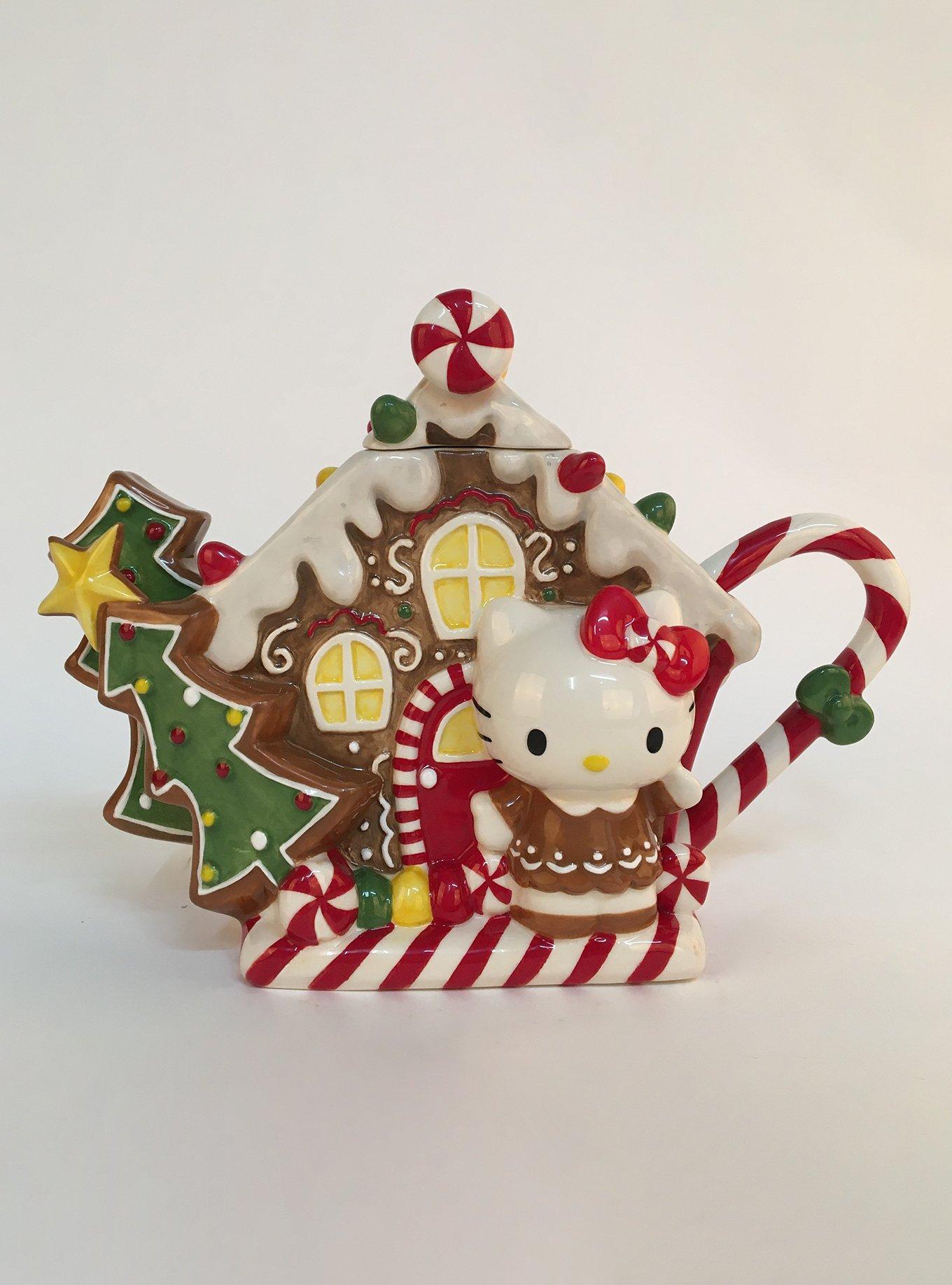 Blue Sky Hello Kitty Gingerbread House Teapot, , hi-res