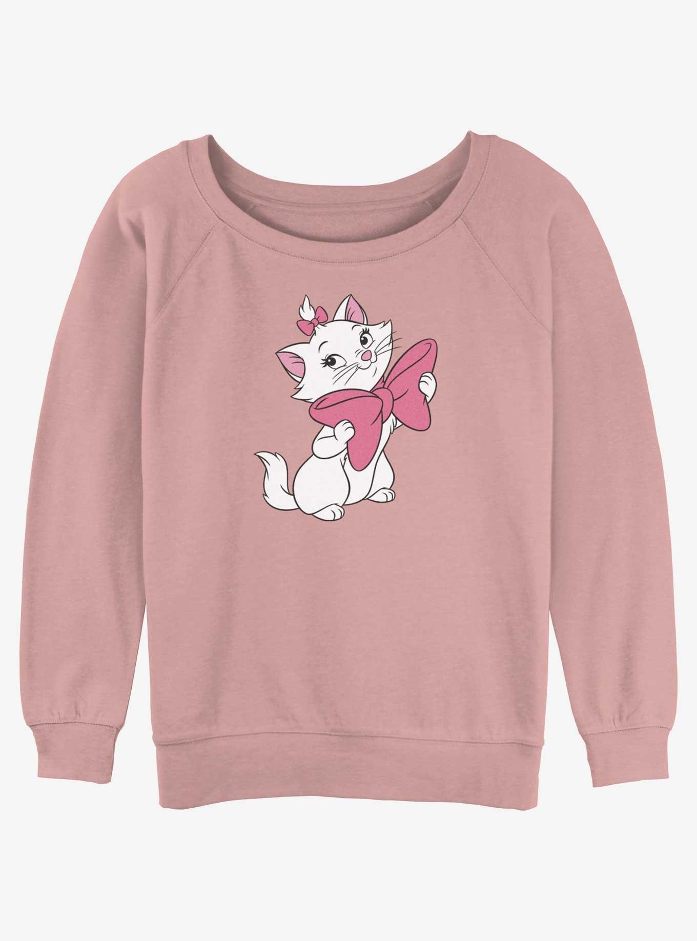 Disney The AristoCats Marie Bow Smile Girls Slouchy Sweatshirt, , hi-res