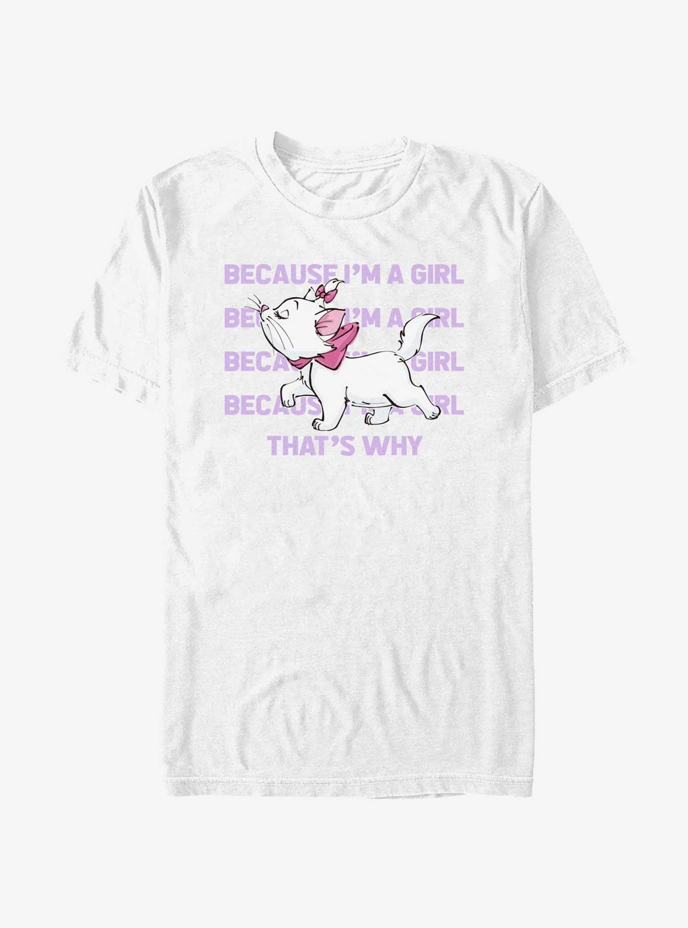 Disney The AristoCats Marie Because I'm A Girl T-Shirt, WHITE, hi-res