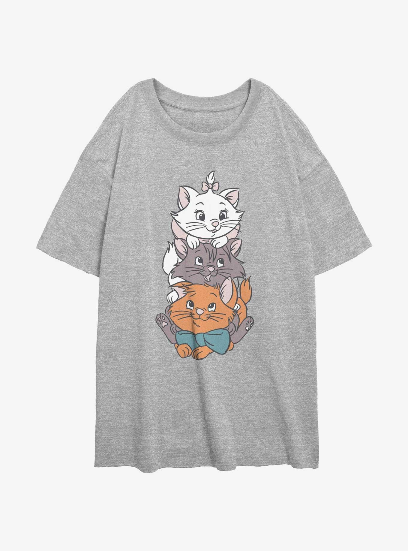 Disney The Aristocats Group Stacked Girls Oversized T-Shirt, , hi-res