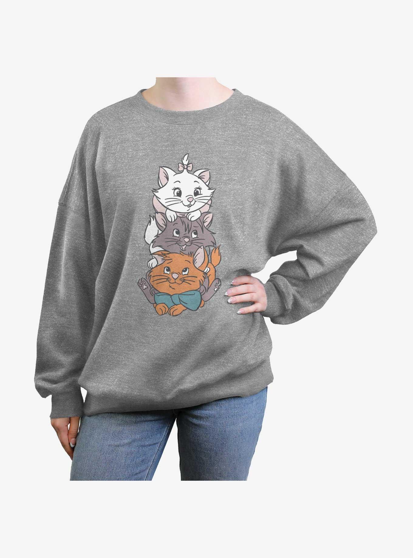 Disney The Aristocats Group Stacked Girls Oversized Sweatshirt, , hi-res