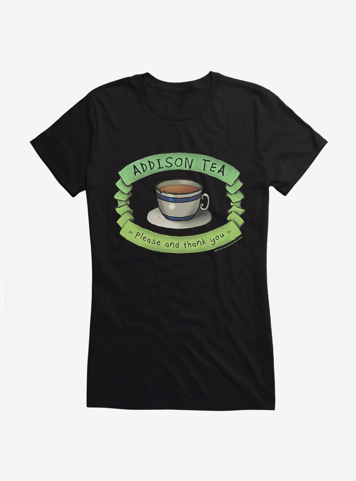 Sally Face Addison Tea Girls T-Shirt, BLACK, hi-res