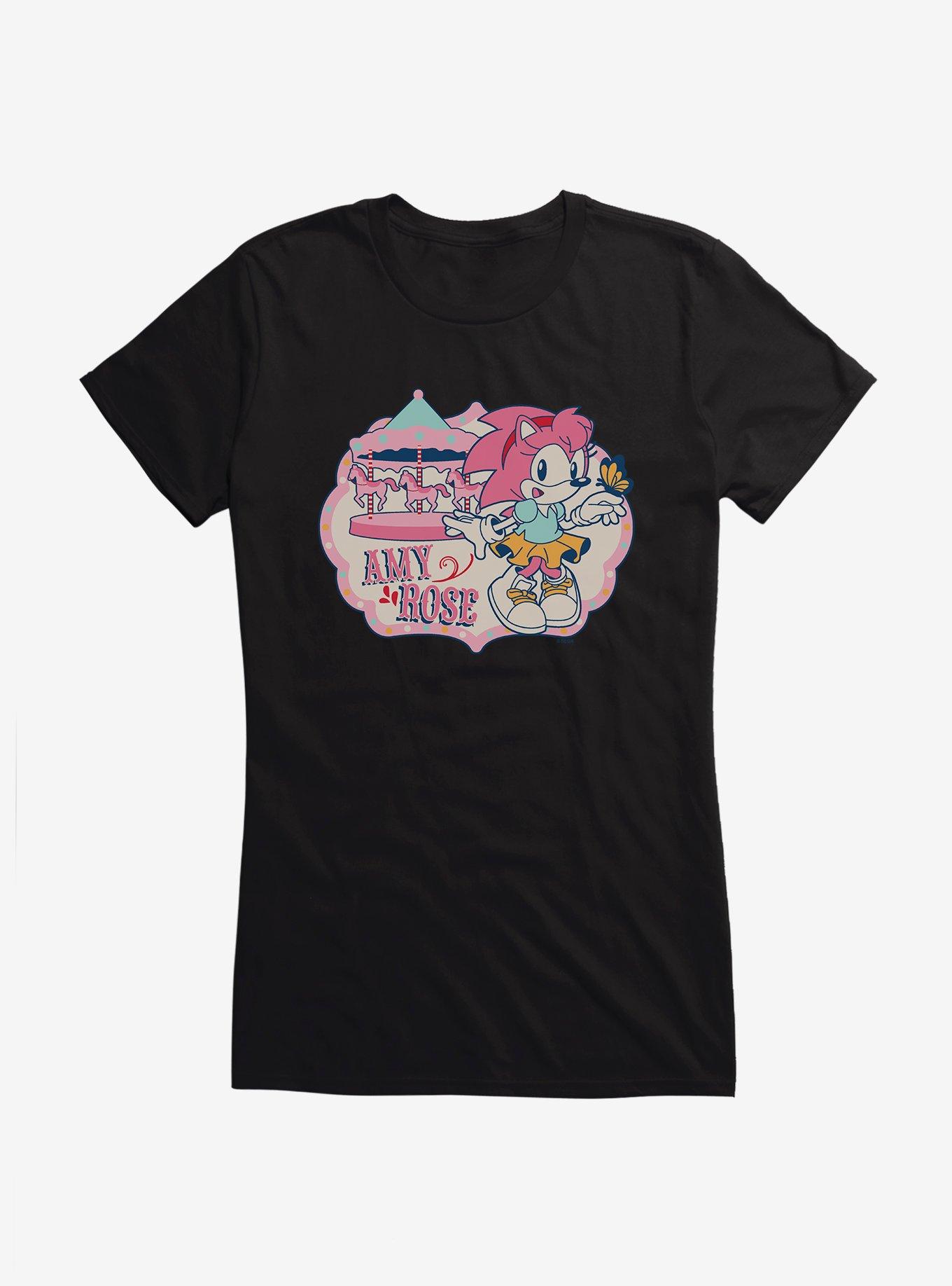 Sonic The Hedgehog Amy Rose Girls T-Shirt, BLACK, hi-res