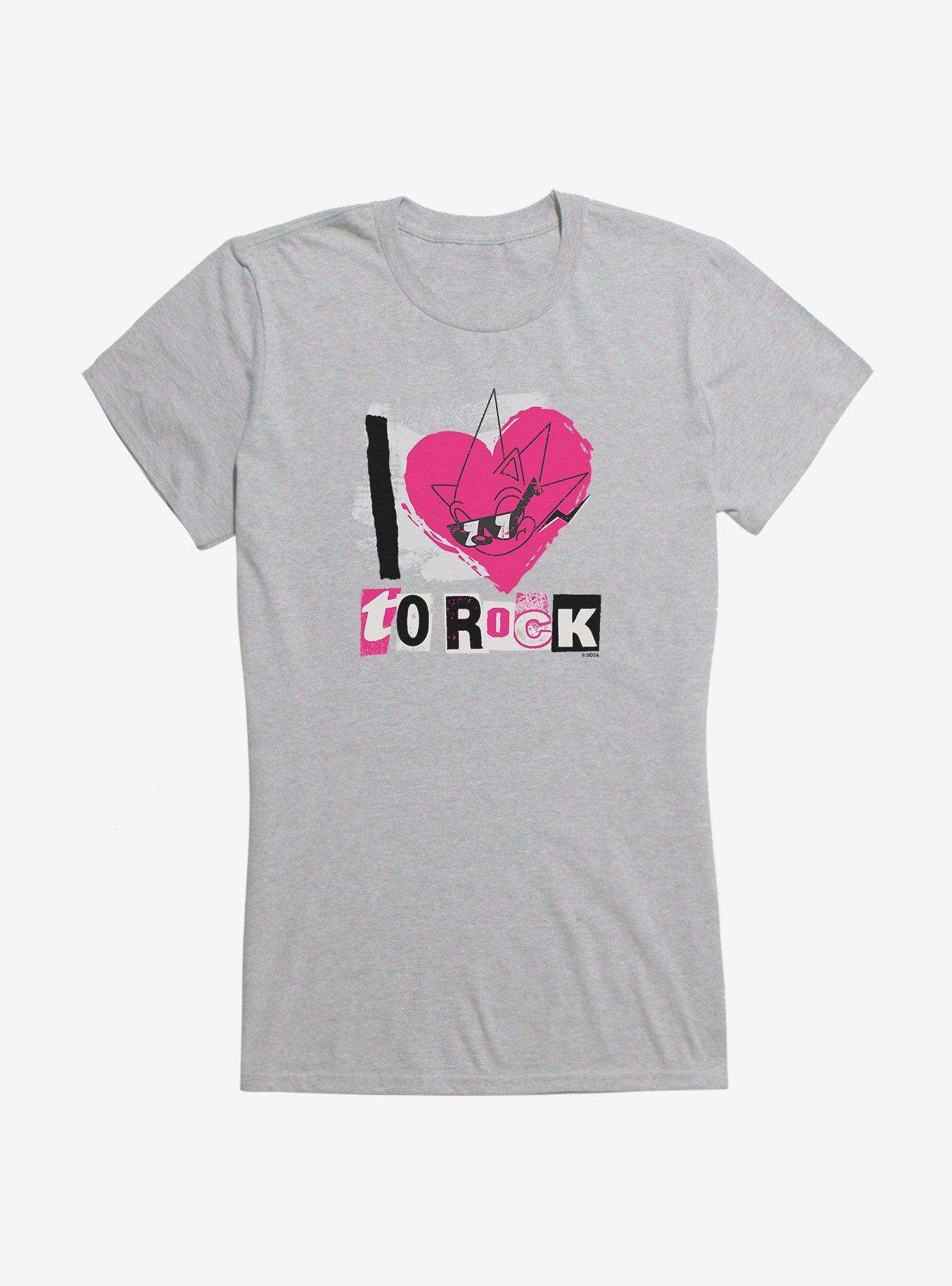 Sonic The Hedgehog Love To Rock Girls T-Shirt, SPORT GRAY, hi-res