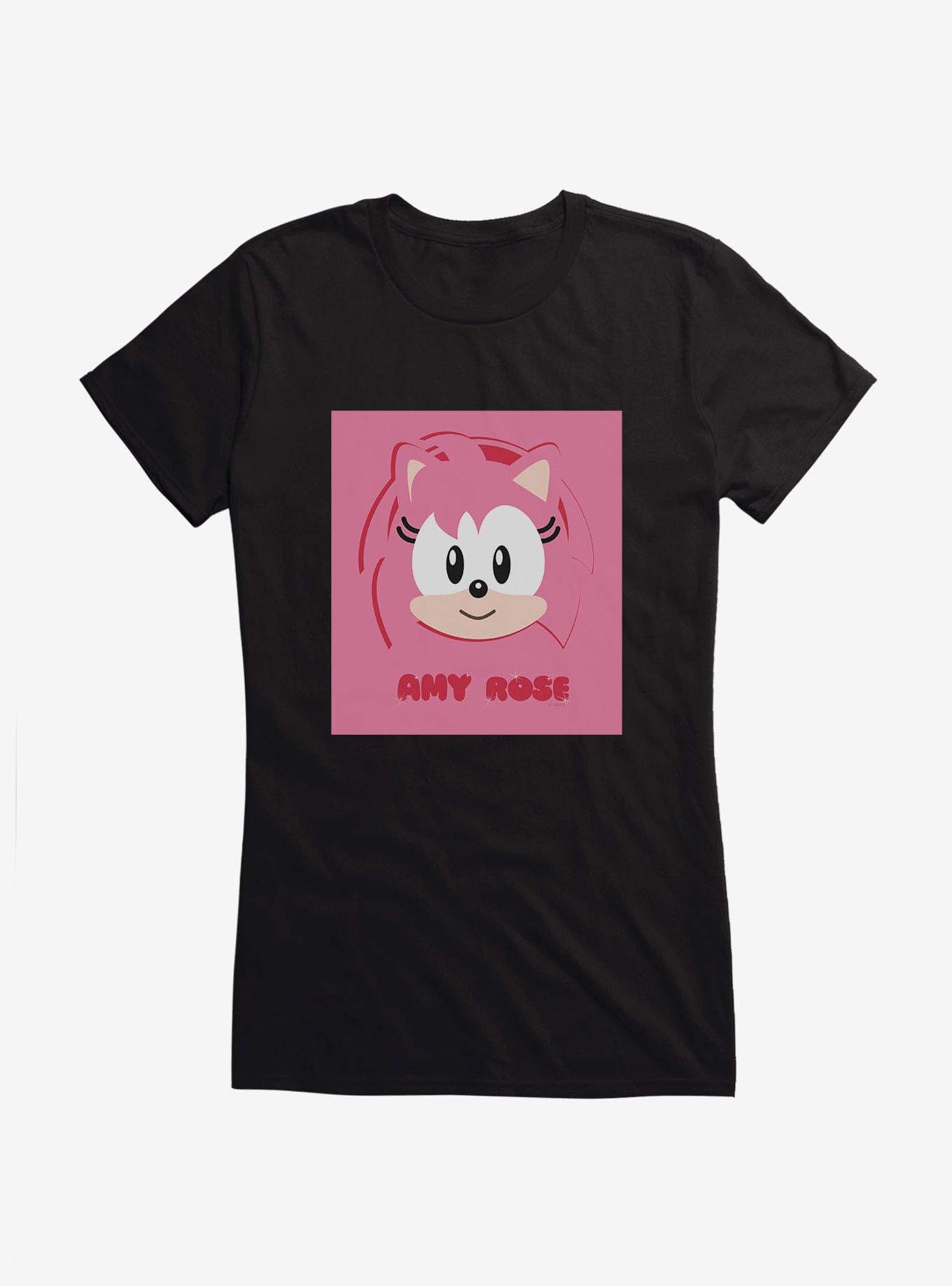 Sonic The Hedgehog Amy Rose Pink Pop Girls T-Shirt, BLACK, hi-res
