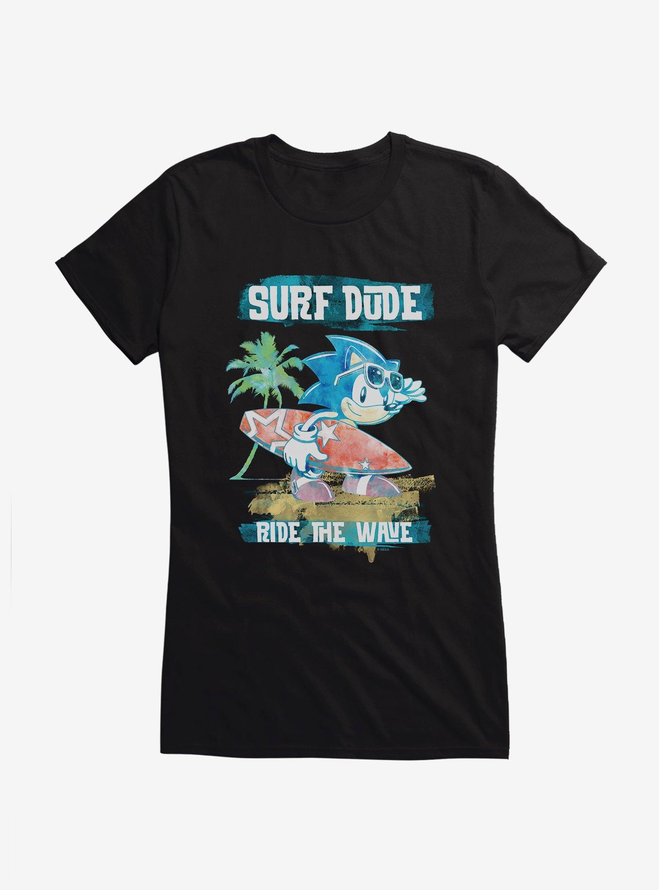 Sonic The Hedgehog Summer Surf Dude Girls T-Shirt