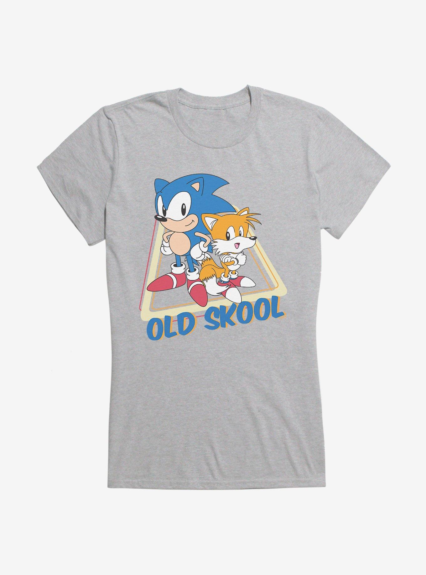 Sonic The Hedgehog And Tails Old Skool Girls T-Shirt