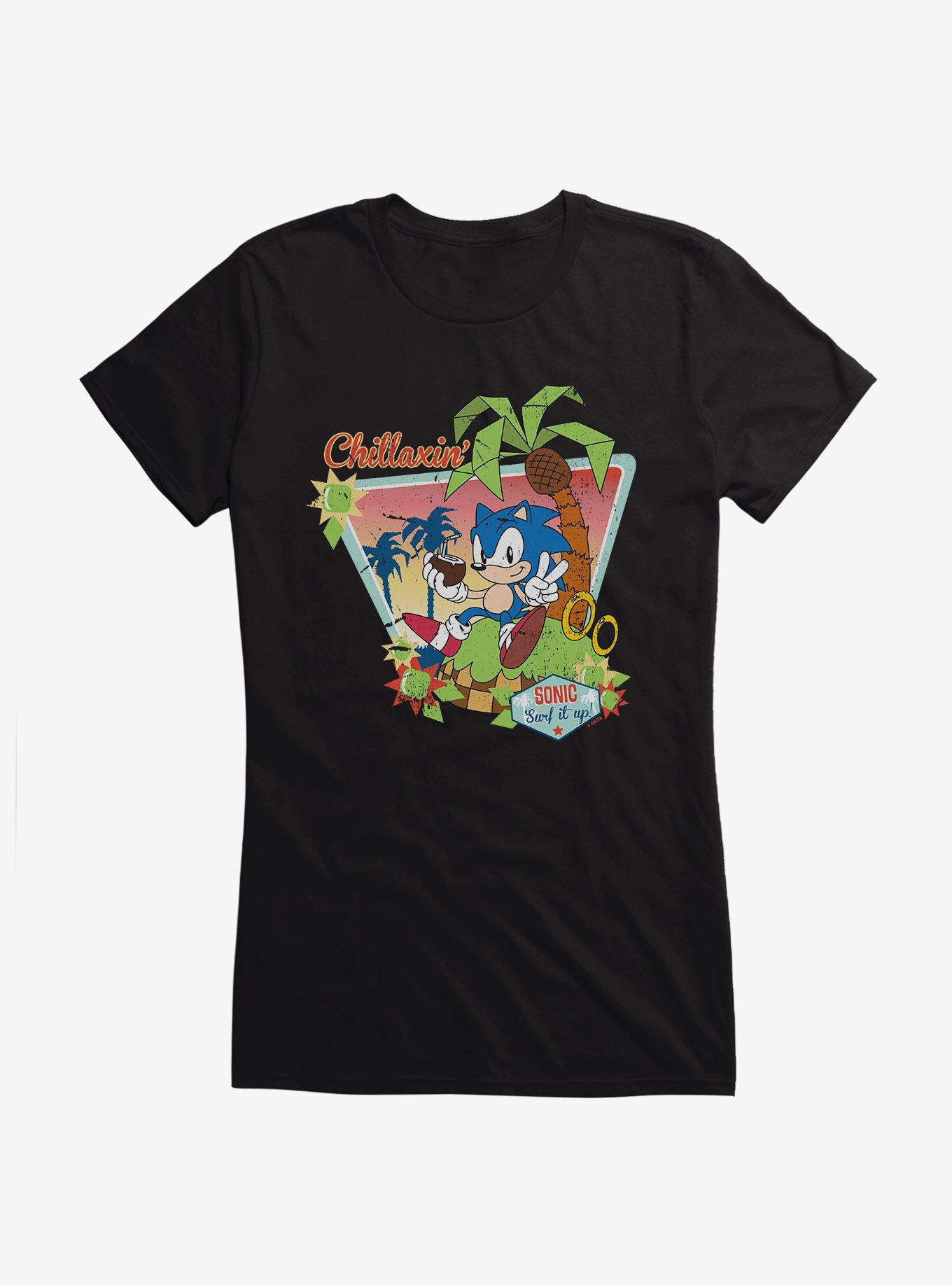 Sonic The Hedgehog Chillaxin Summer Girls T-Shirt, , hi-res