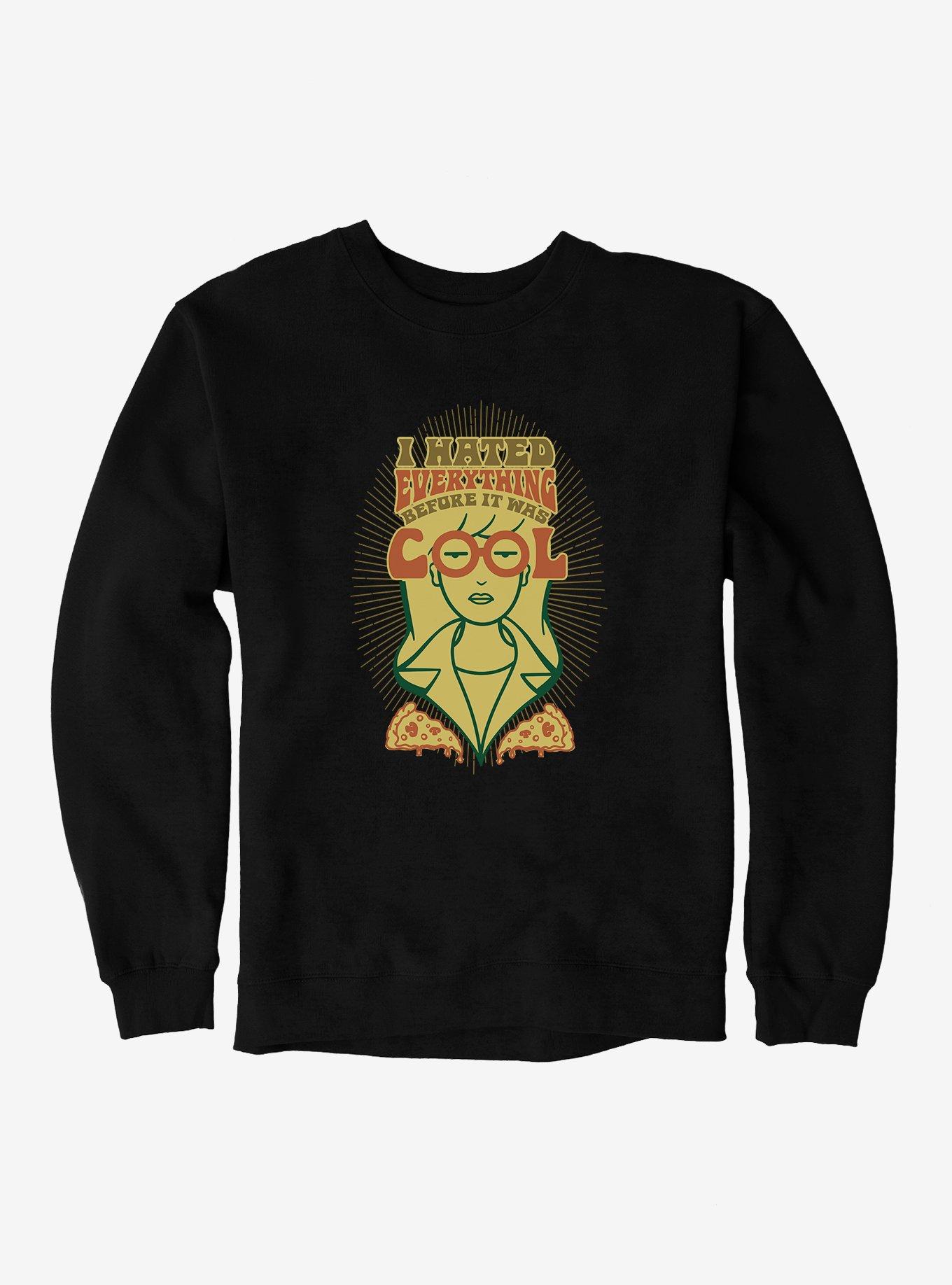 Daria Before It Was Cool Pizza Sweatshirt, BLACK, hi-res