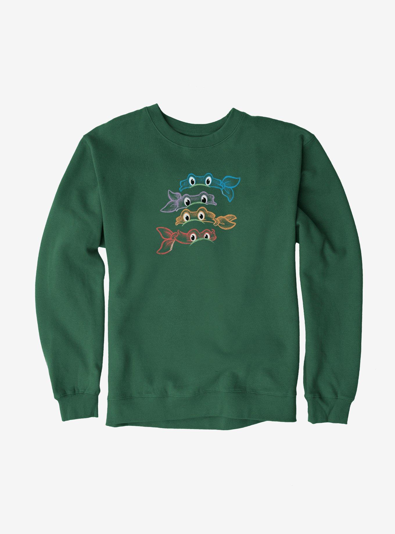 Teenage Mutant Ninja Turtles Neon Chalk Group Bandanas Sweatshirt