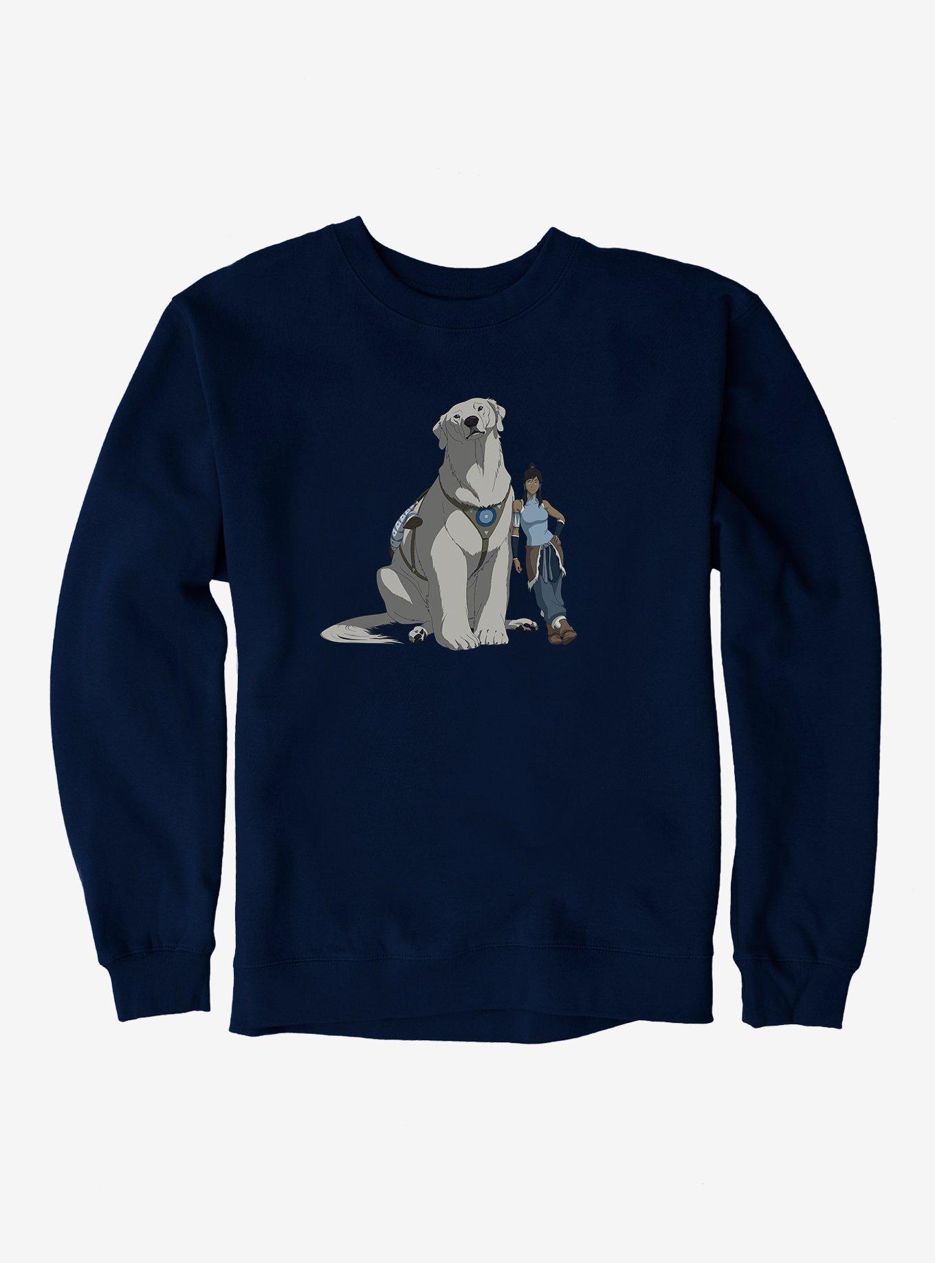 The Legend of Korra Korra and Naga Sweatshirt, NAVY, hi-res
