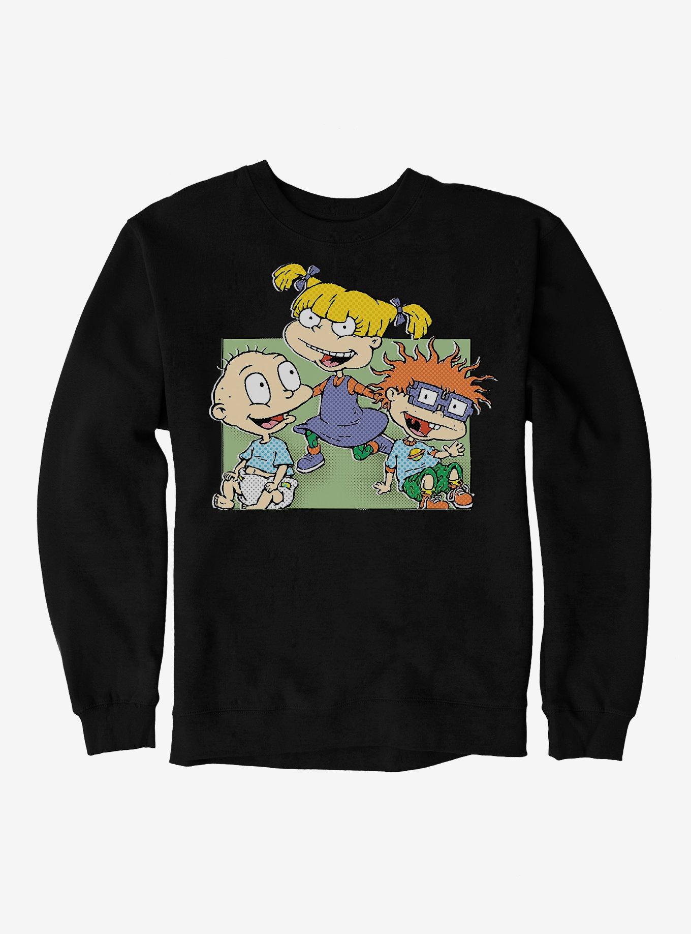 Rugrats Angelica Tommy And Chuckie Sweatshirt, BLACK, hi-res
