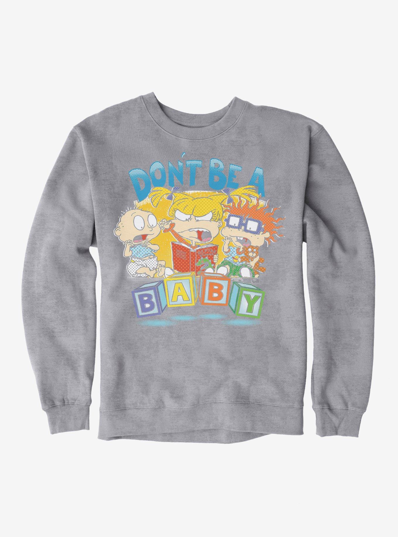 Rugrats Angry Angelica With Tommy And Chuckie Sweatshirt, SPORT GRAY, hi-res