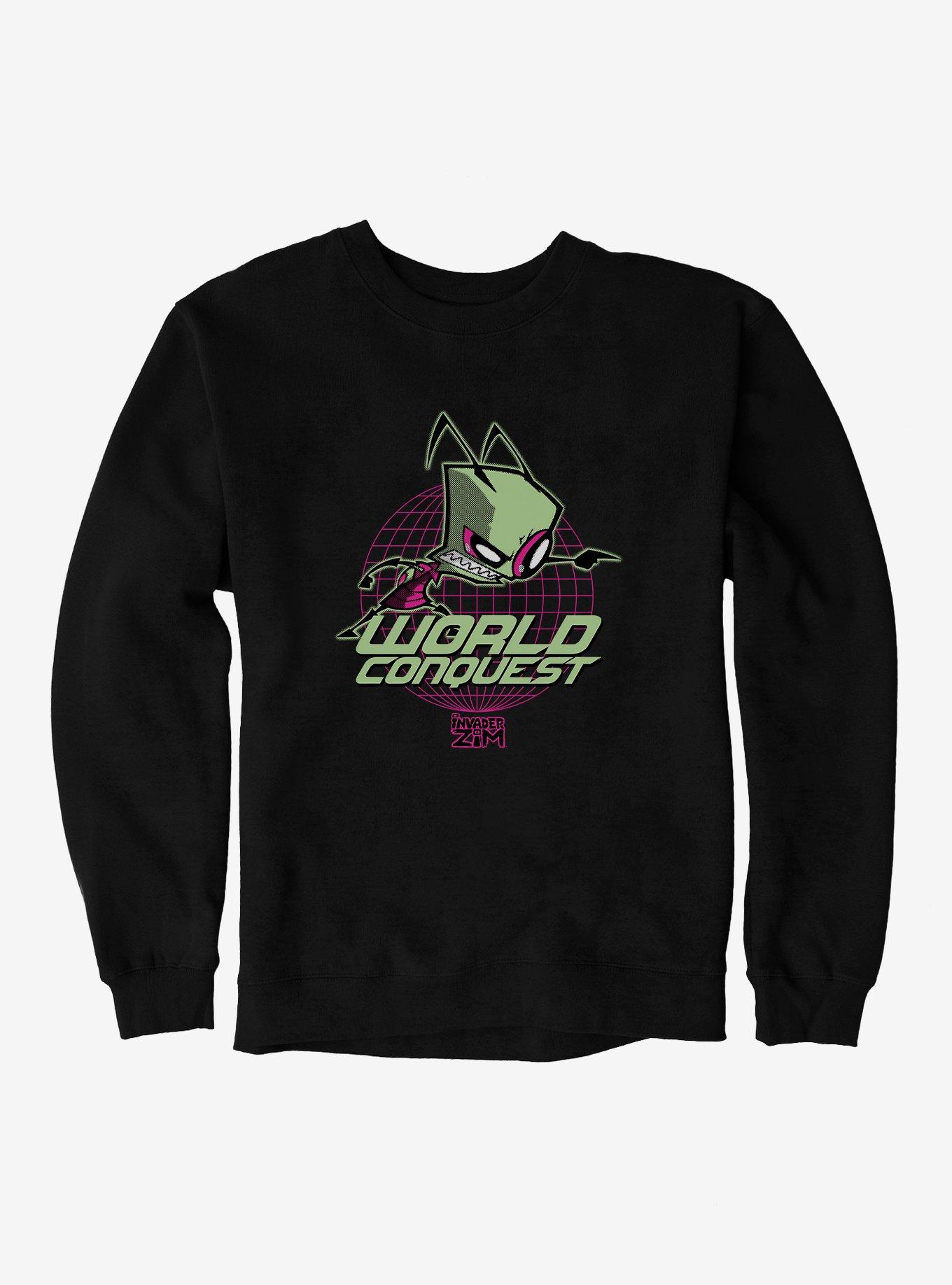 Invader Zim Gir World Conquest Sweatshirt, BLACK, hi-res