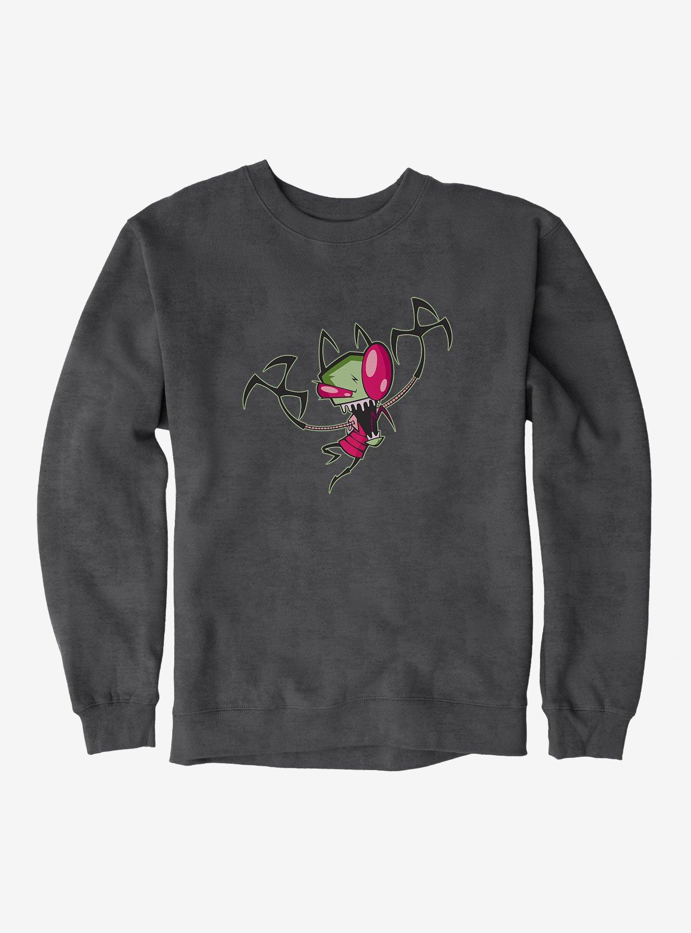 Invader Zim Florpus Sweatshirt, DARK HEATHER, hi-res