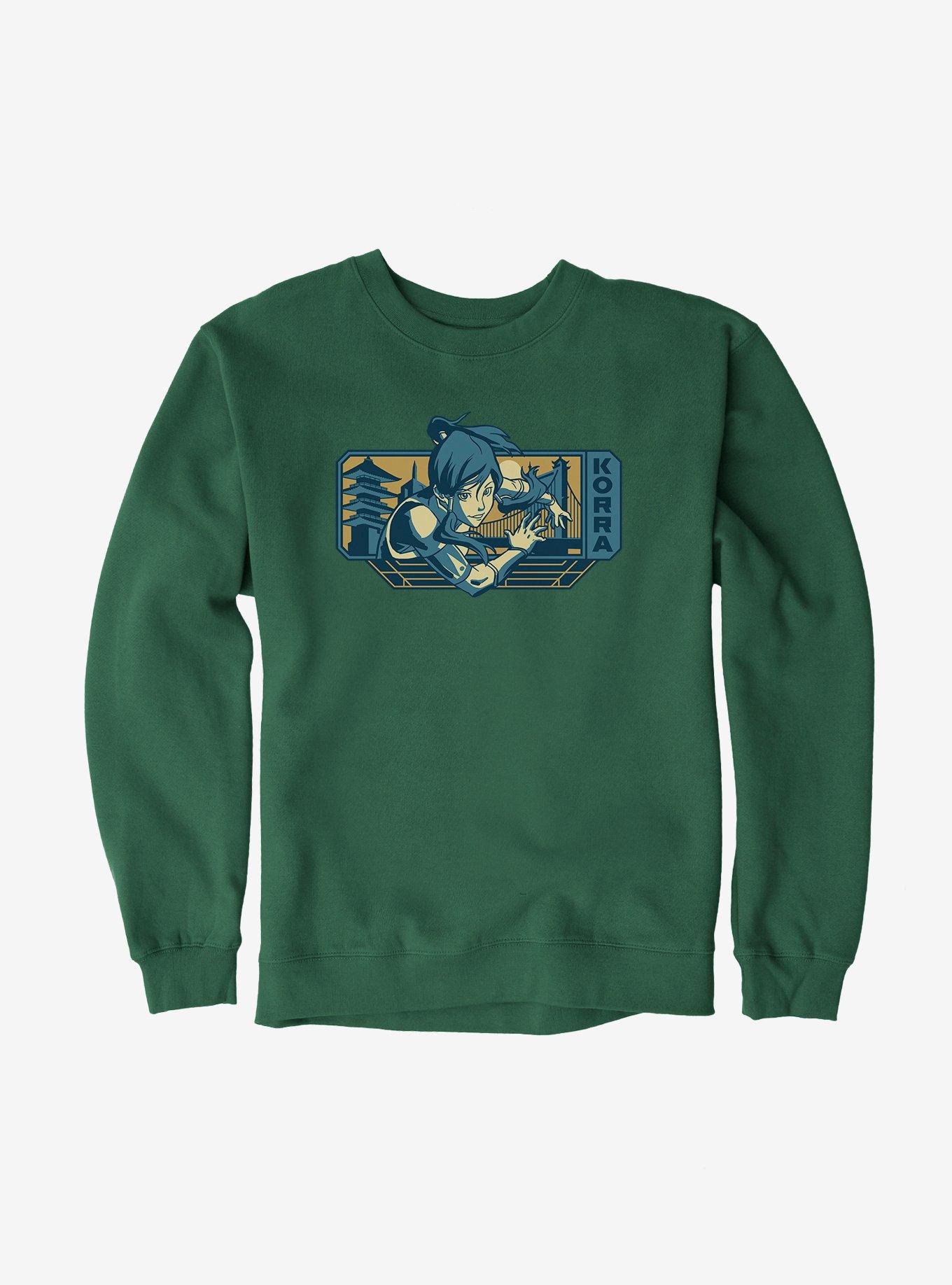 Legend Of Korra Bridge Sweatshirt, FOREST GREEN, hi-res