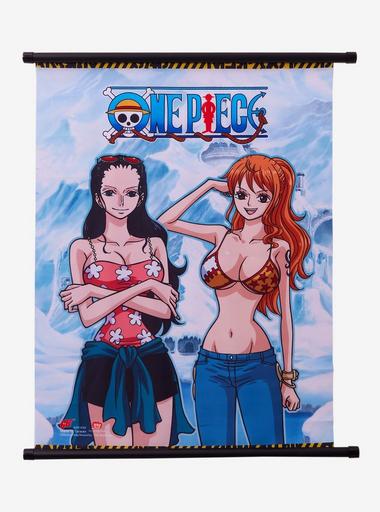One Piece Punk Hazard Robin & Nami Wall Scroll | Hot Topic