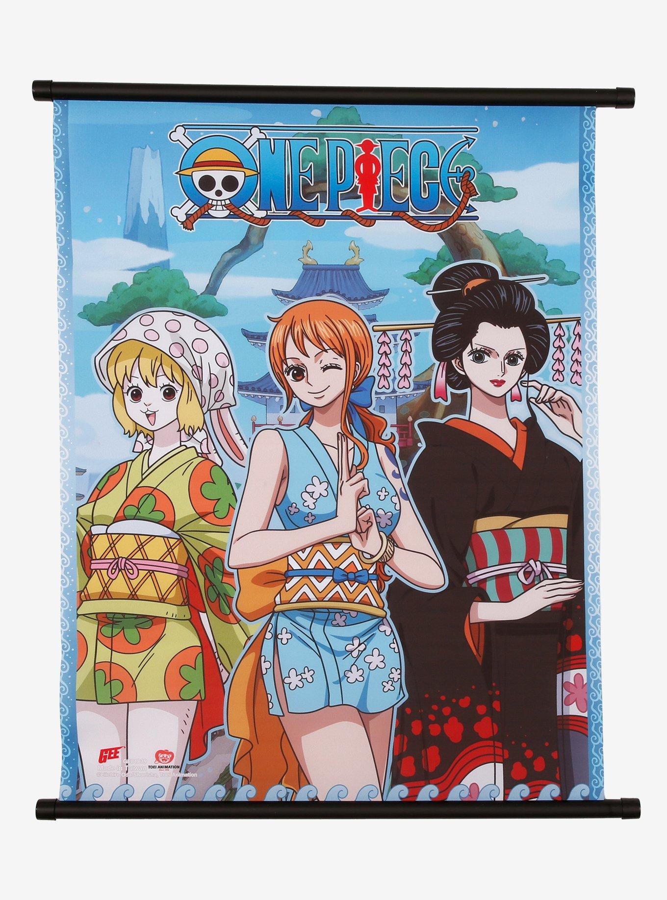 One Piece Wano Girls Trio Wall Scroll, , hi-res