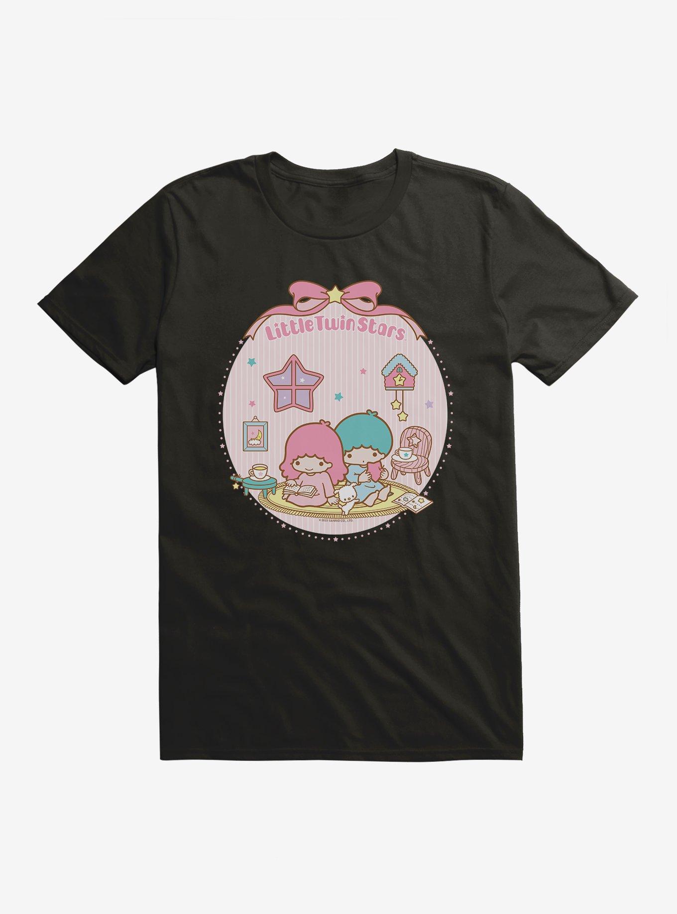 Little Twin Stars Cozy Home T-Shirt, BLACK, hi-res