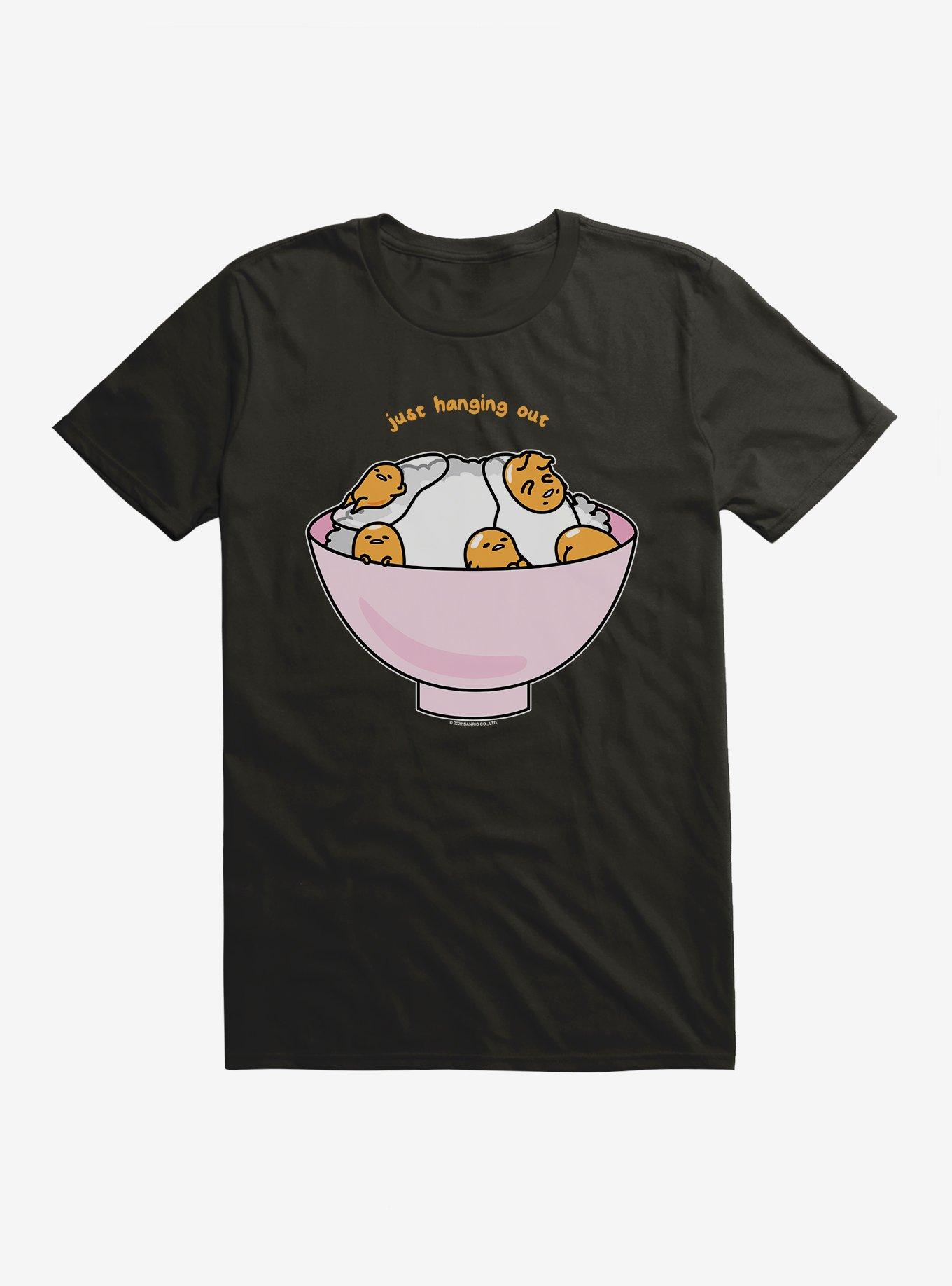 Gudetama Just Hanging Out T-Shirt, BLACK, hi-res