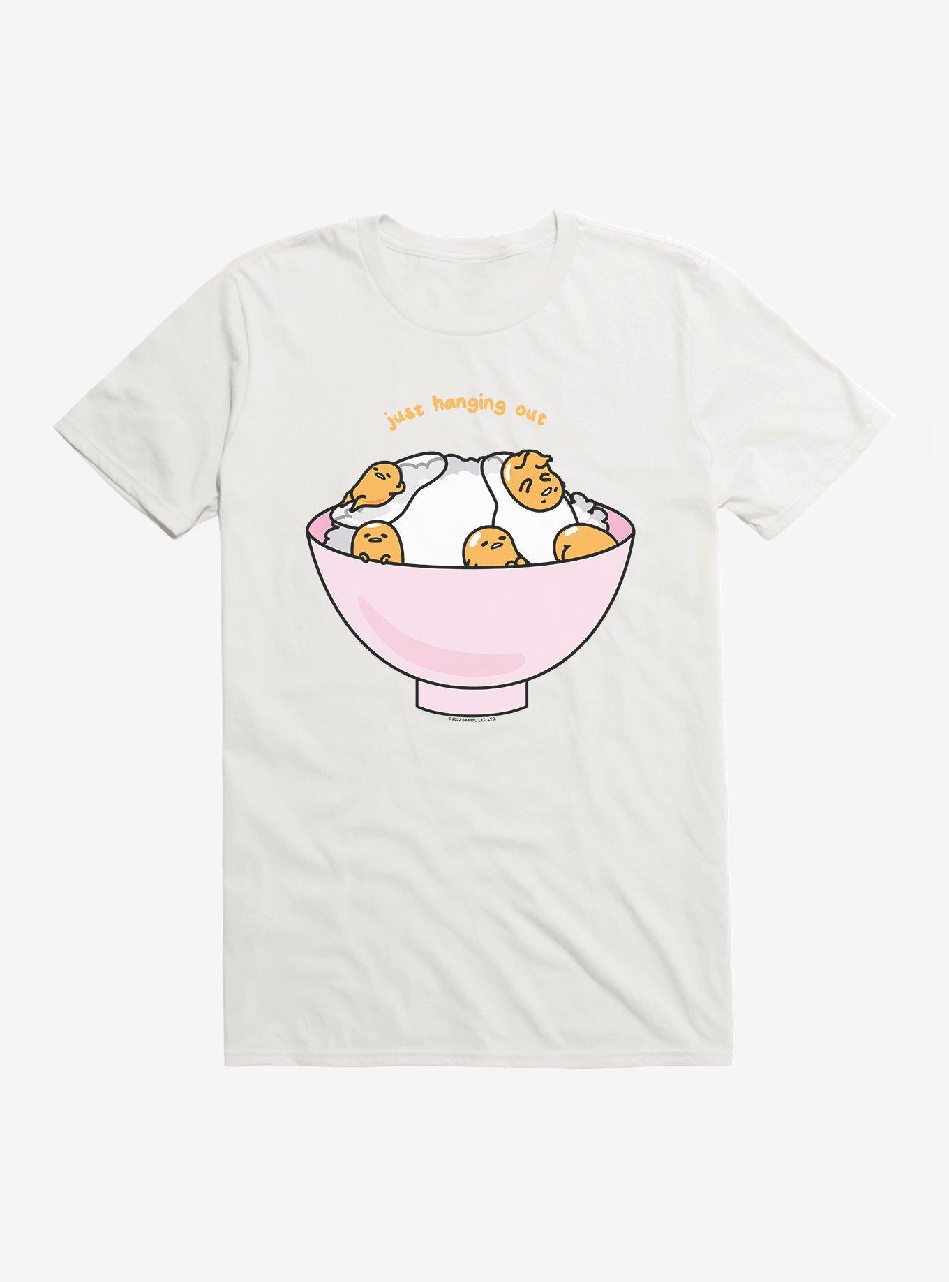 Gudetama Just Hanging Out T-Shirt, WHITE, hi-res