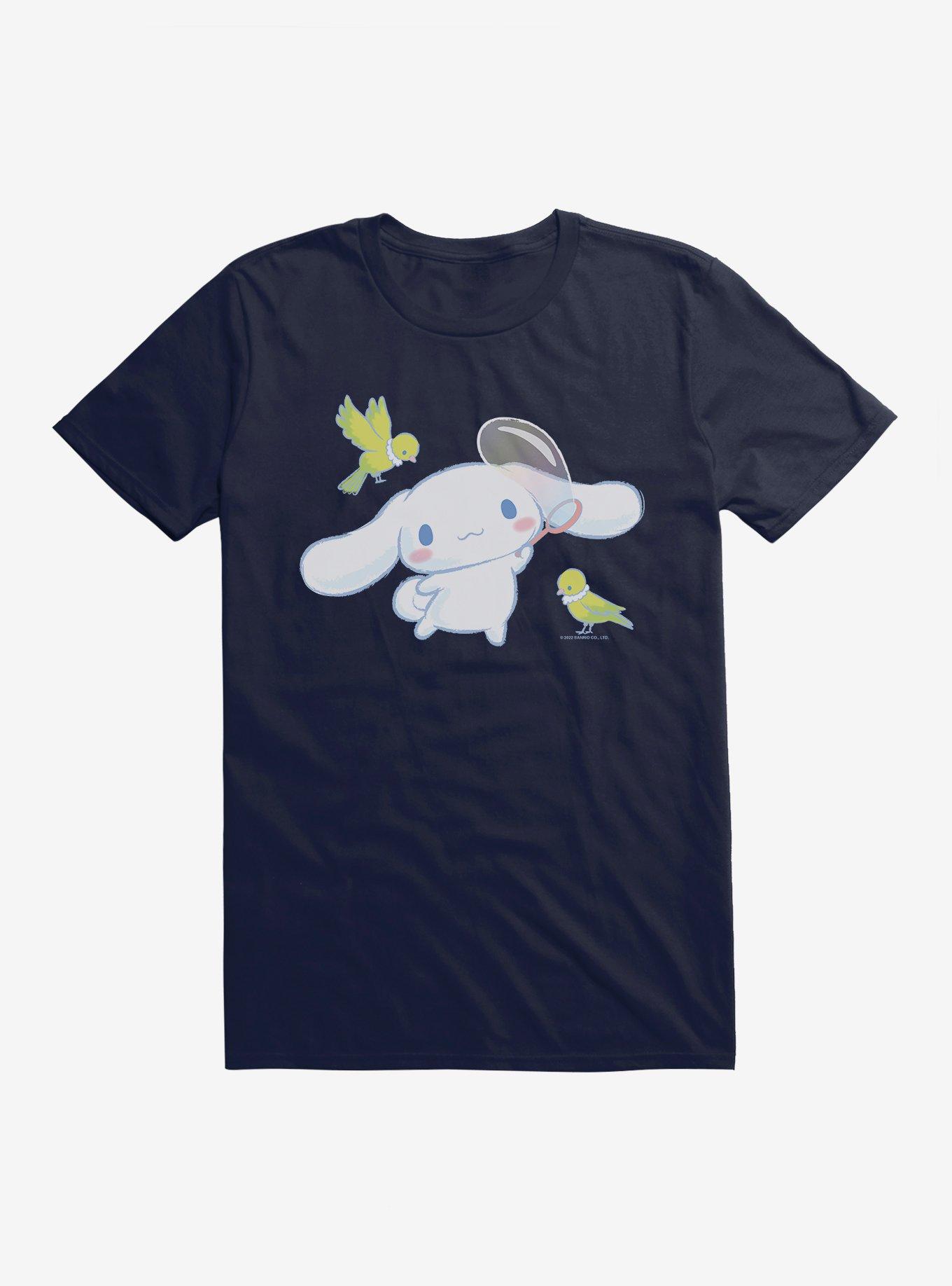 Cinnamoroll Making Bubbles T-Shirt, NAVY, hi-res