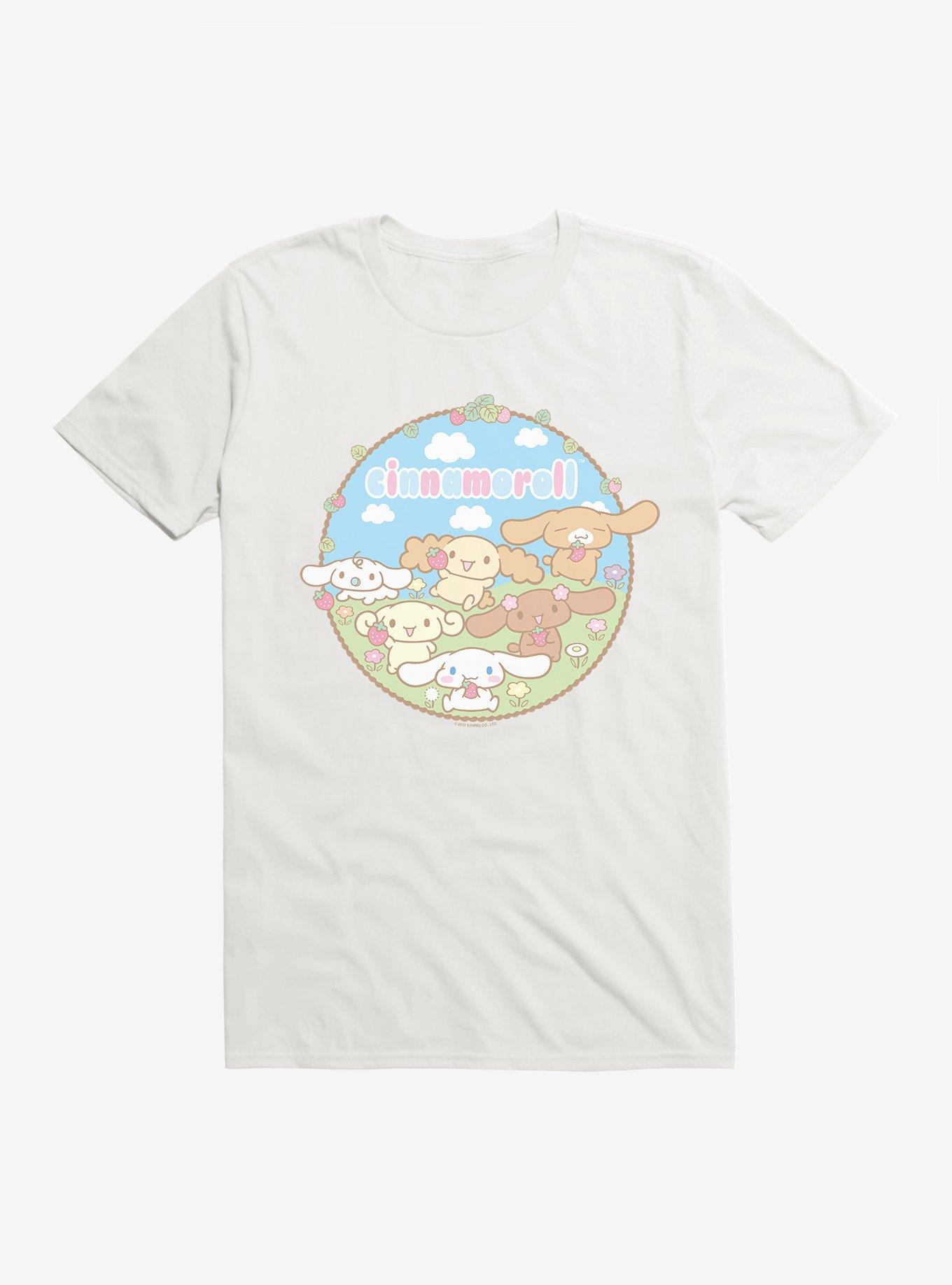 Cinnamoroll Friends And Strawberries T-Shirt, , hi-res