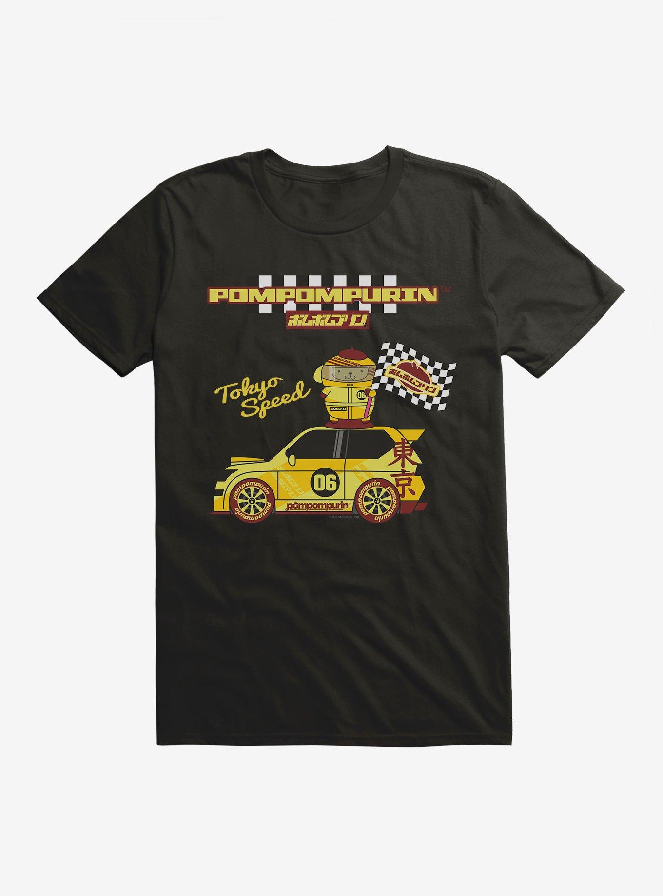 Hello Kitty And Friends Pompompurin Race Car Tokyo Speed T-Shirt, , hi-res