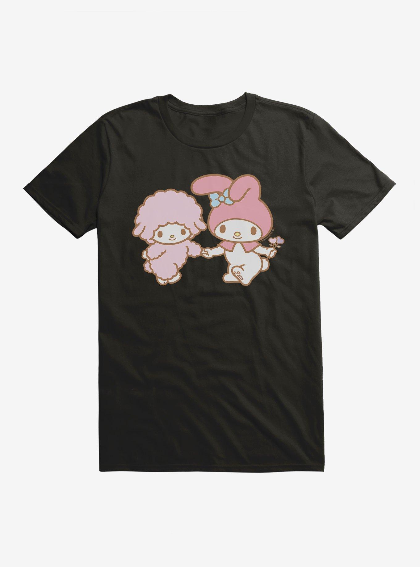 My Melody Skipping With My Sweet Piano T-Shirt, BLACK, hi-res
