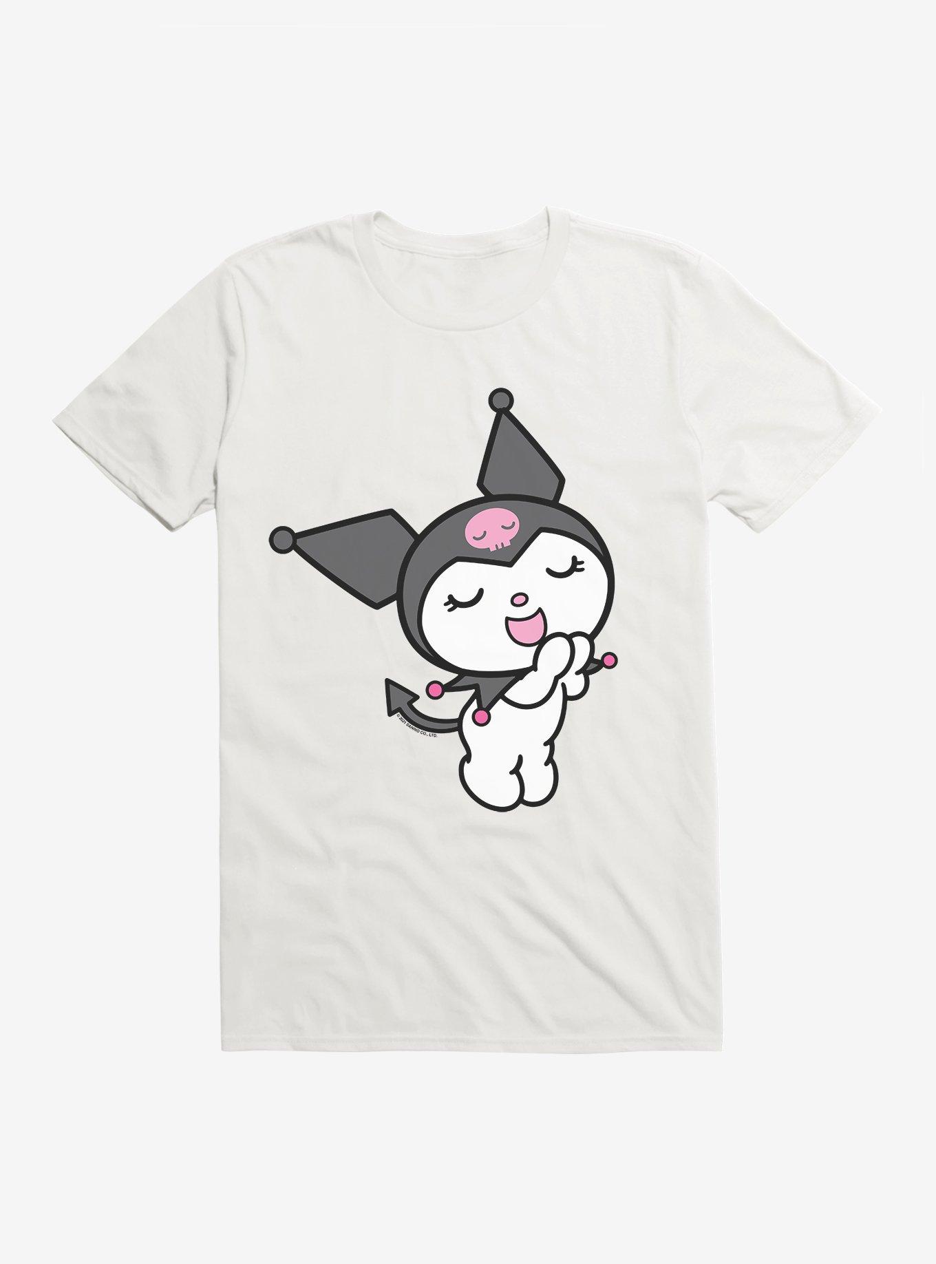 Kuromi Shy T-Shirt, WHITE, hi-res