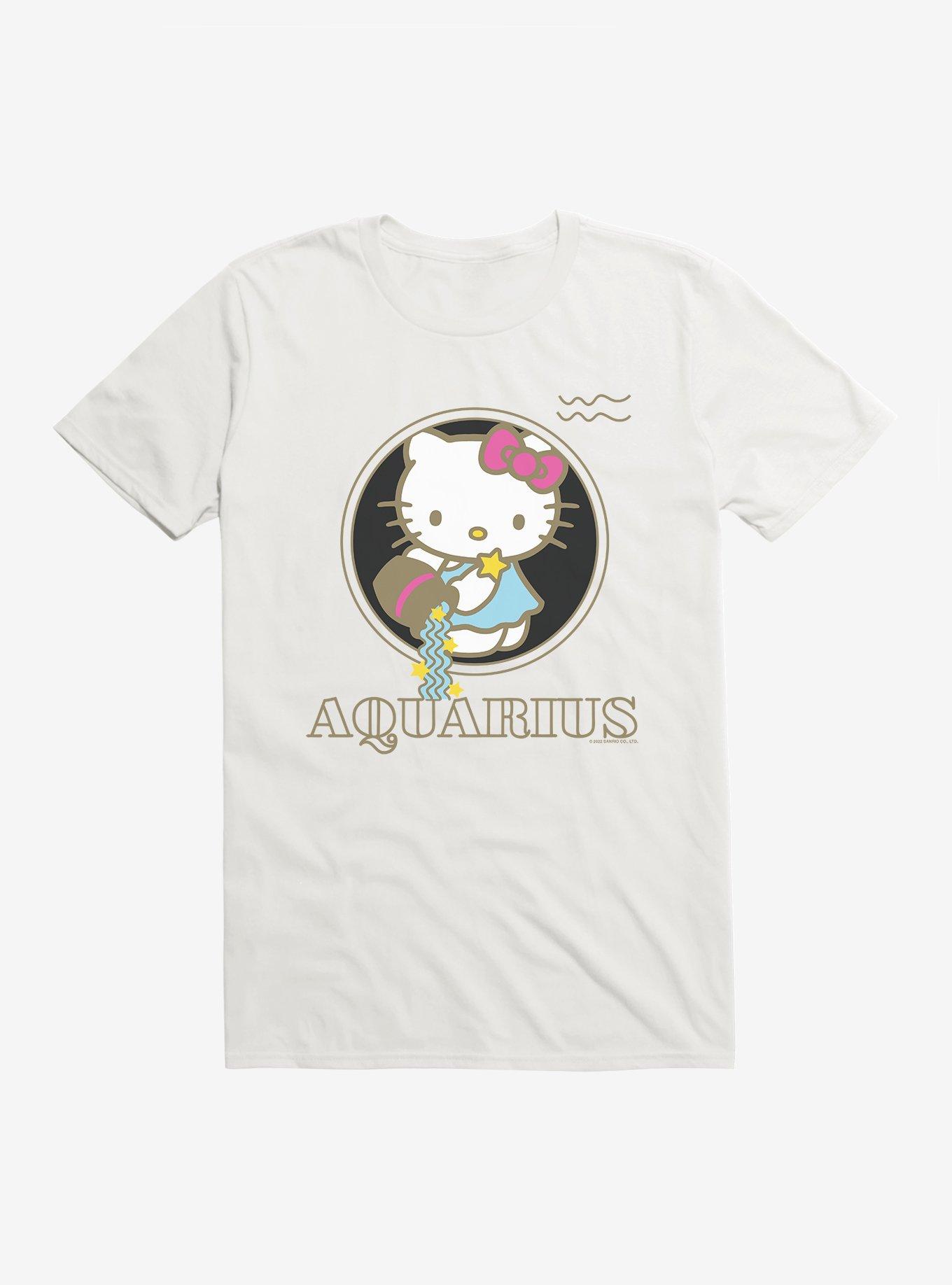 Hello Kitty Star Sign Aquarius Stencil T-Shirt, , hi-res