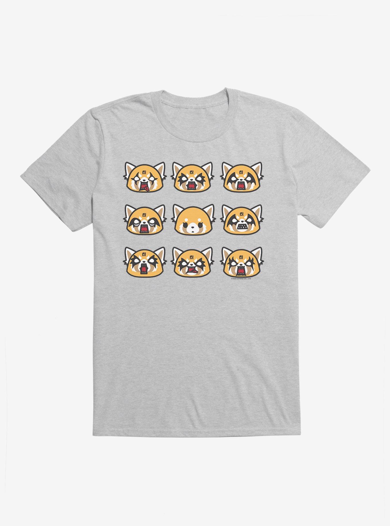 Aggretsuko Metal Emotions T-Shirt, SPORT GRAY, hi-res
