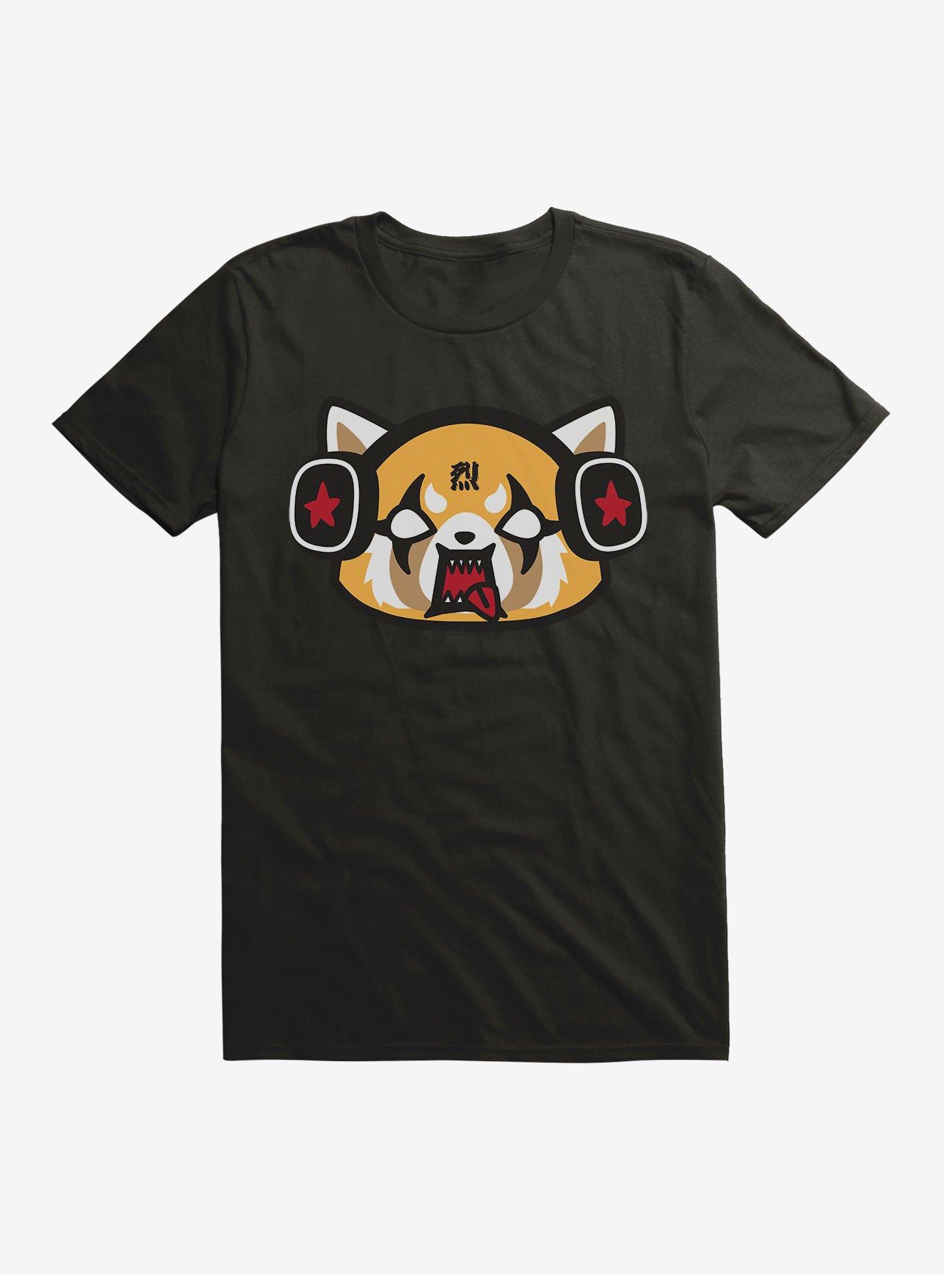 Aggretsuko Metal Raging Headphones T-Shirt