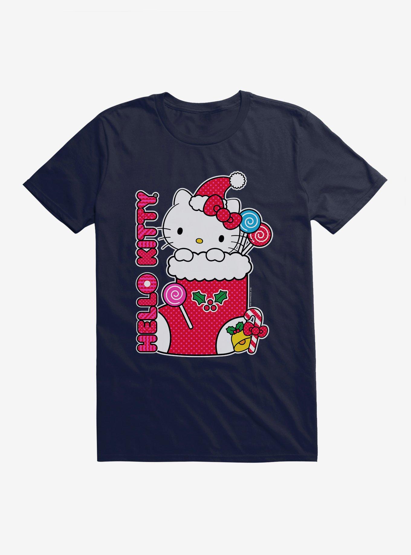 Hello Kitty Sweet Stocking T-Shirt, NAVY, hi-res