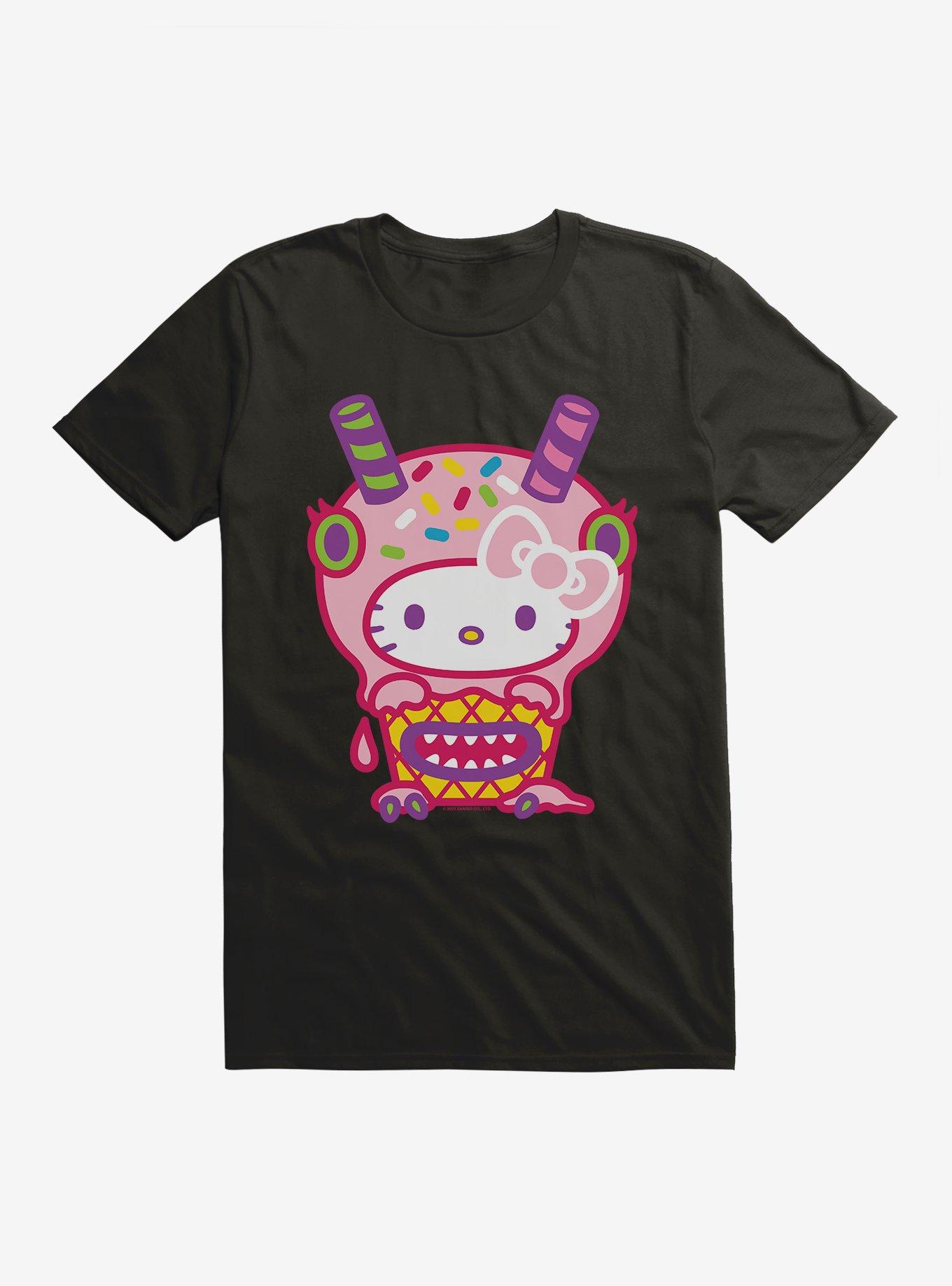 Hello Kitty Sweet Kaiju Cupcake T-Shirt, BLACK, hi-res