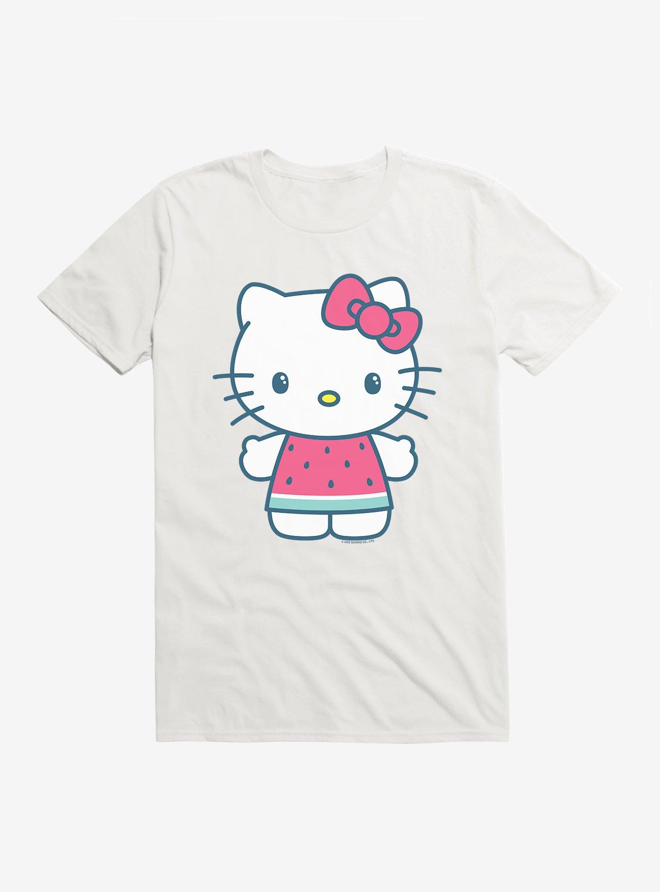 Hello Kitty Kawaii Vacation Watermelon Outfit T-Shirt, , hi-res