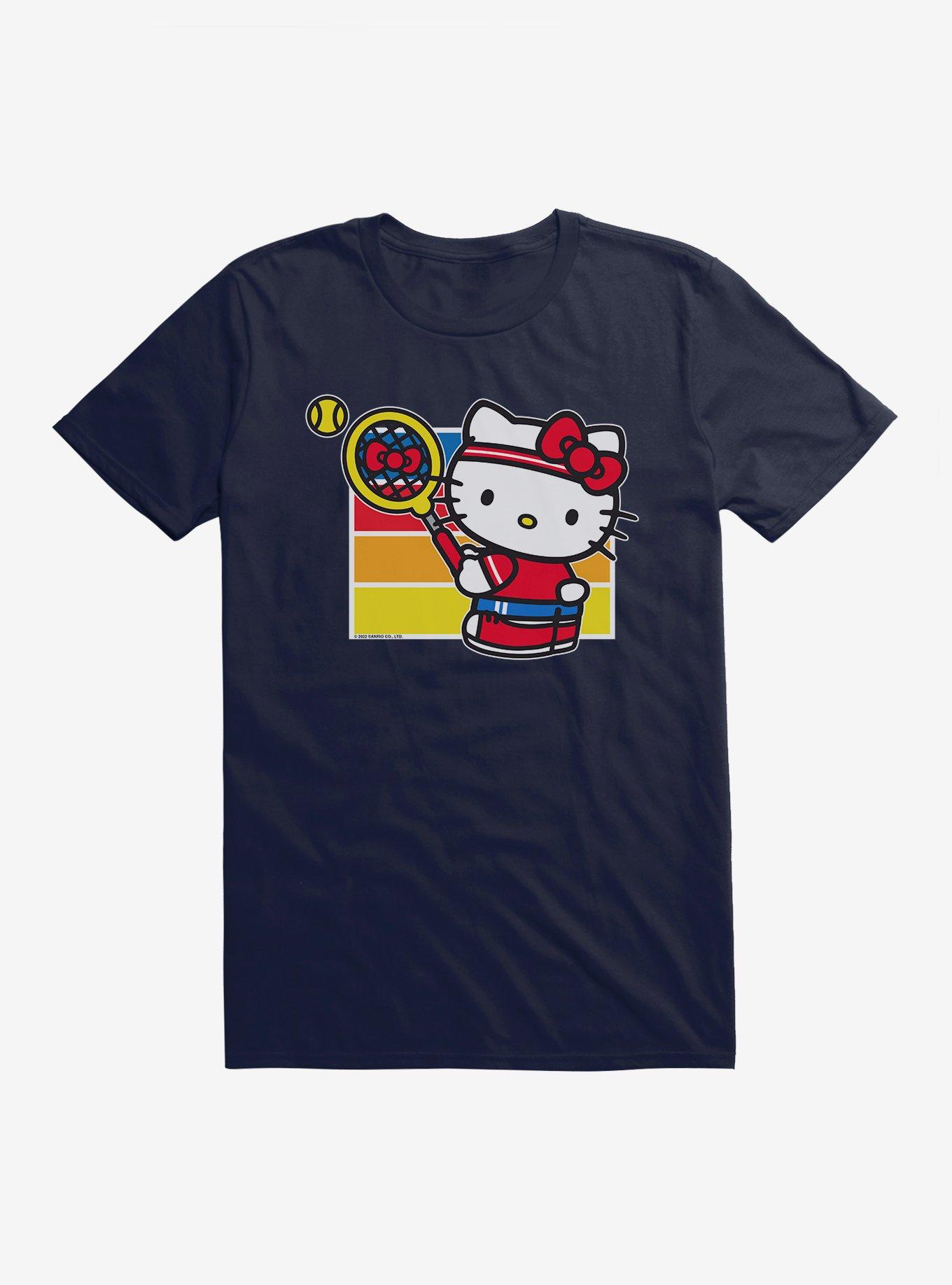 Hello Kitty Color Tennis Serve T-Shirt, NAVY, hi-res