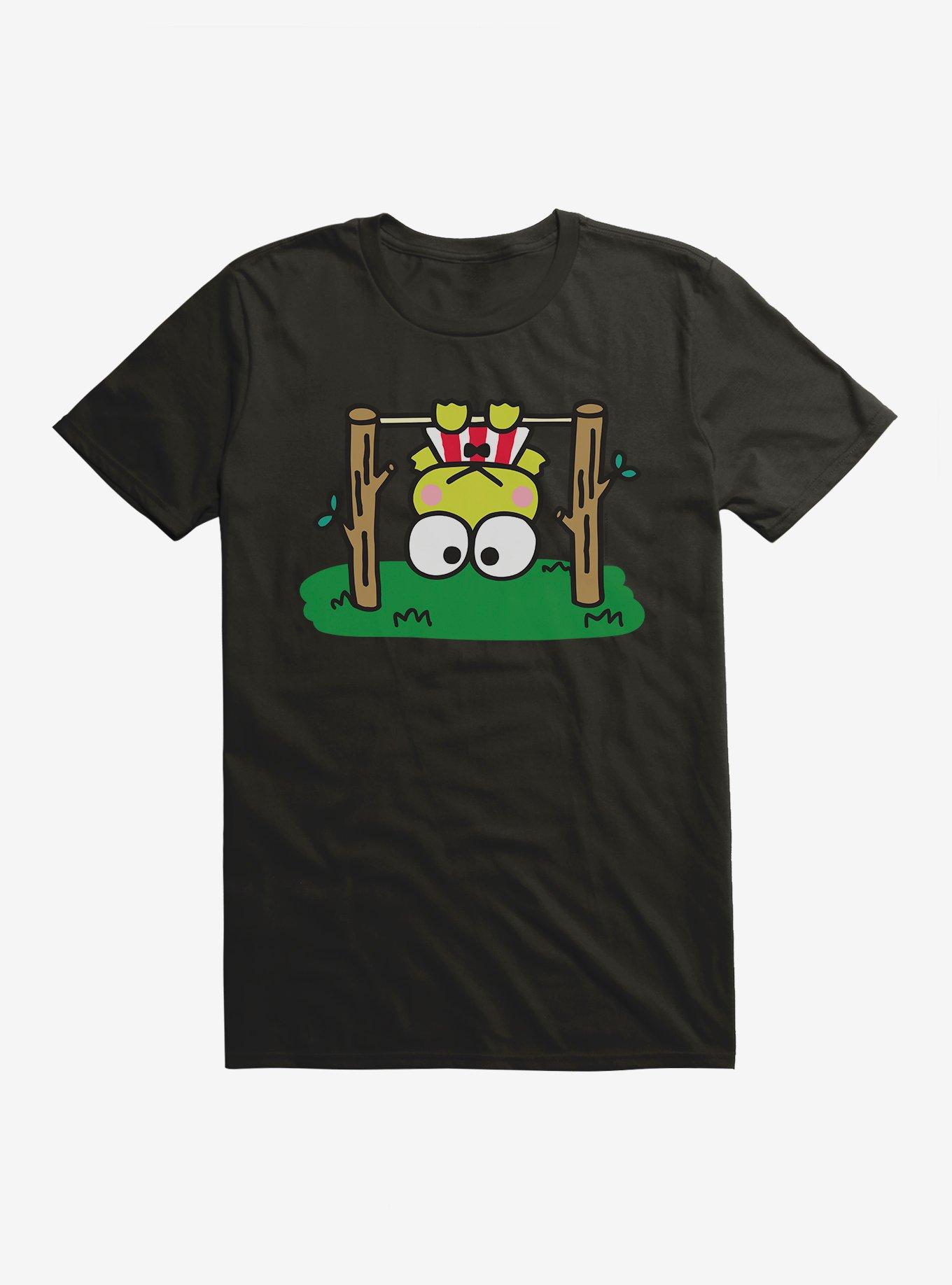 Keroppi Upside Down T-Shirt, BLACK, hi-res