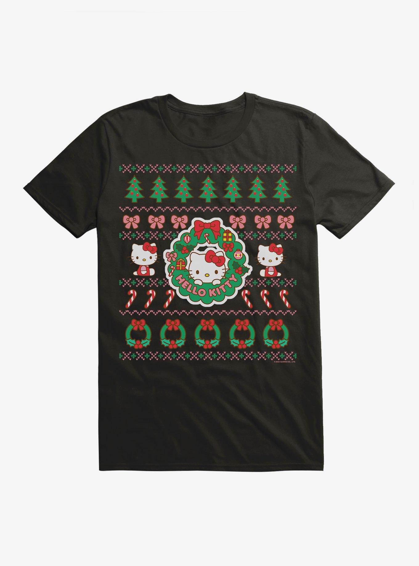 Hello Kitty Ugly Christmas Pattern T-Shirt, , hi-res