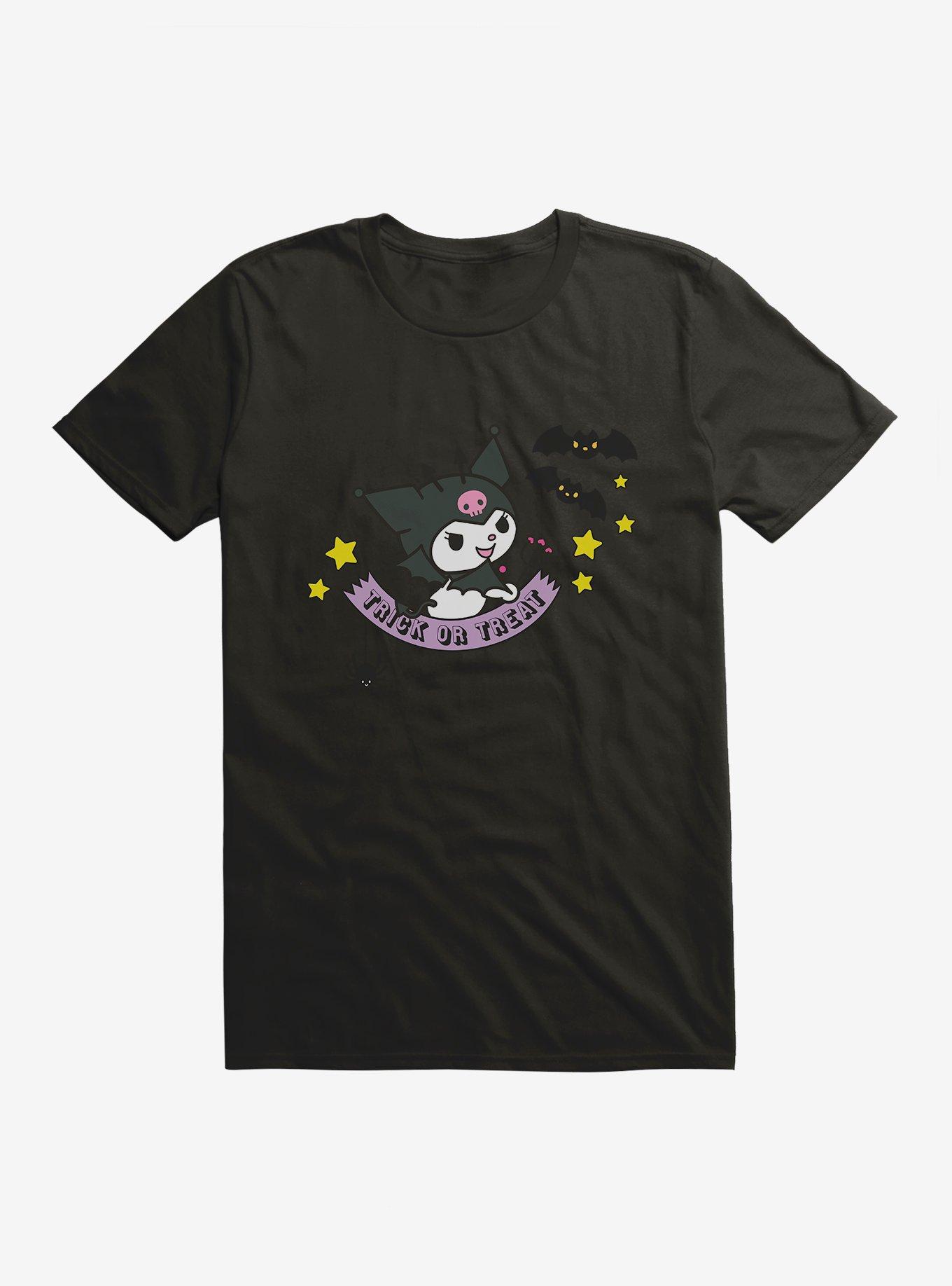 Kuromi Halloween Bats T-Shirt, BLACK, hi-res