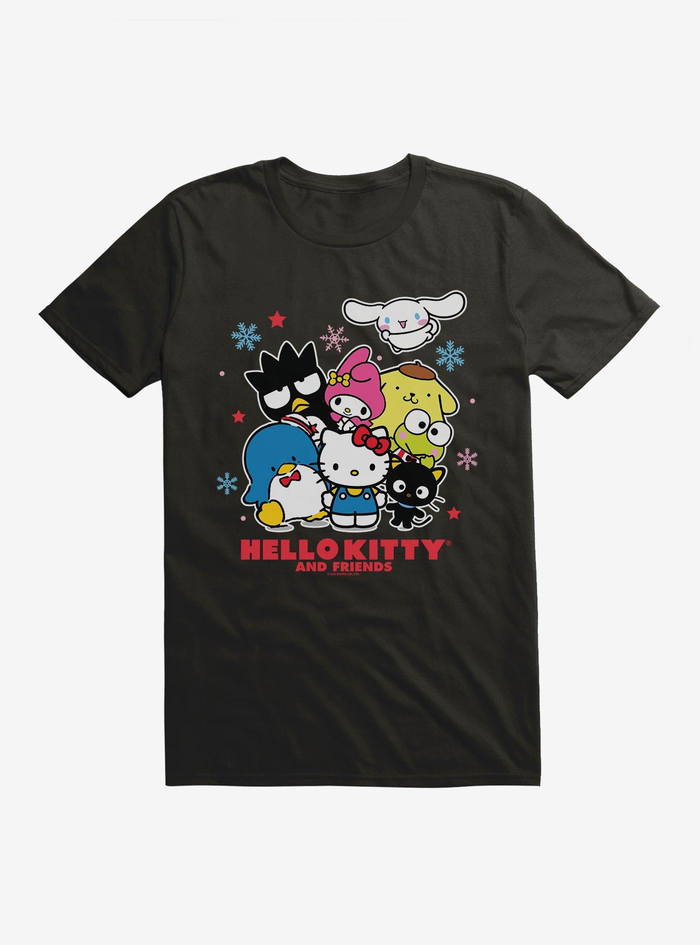Hello Kitty And Friends Snowflakes T-Shirt, BLACK, hi-res