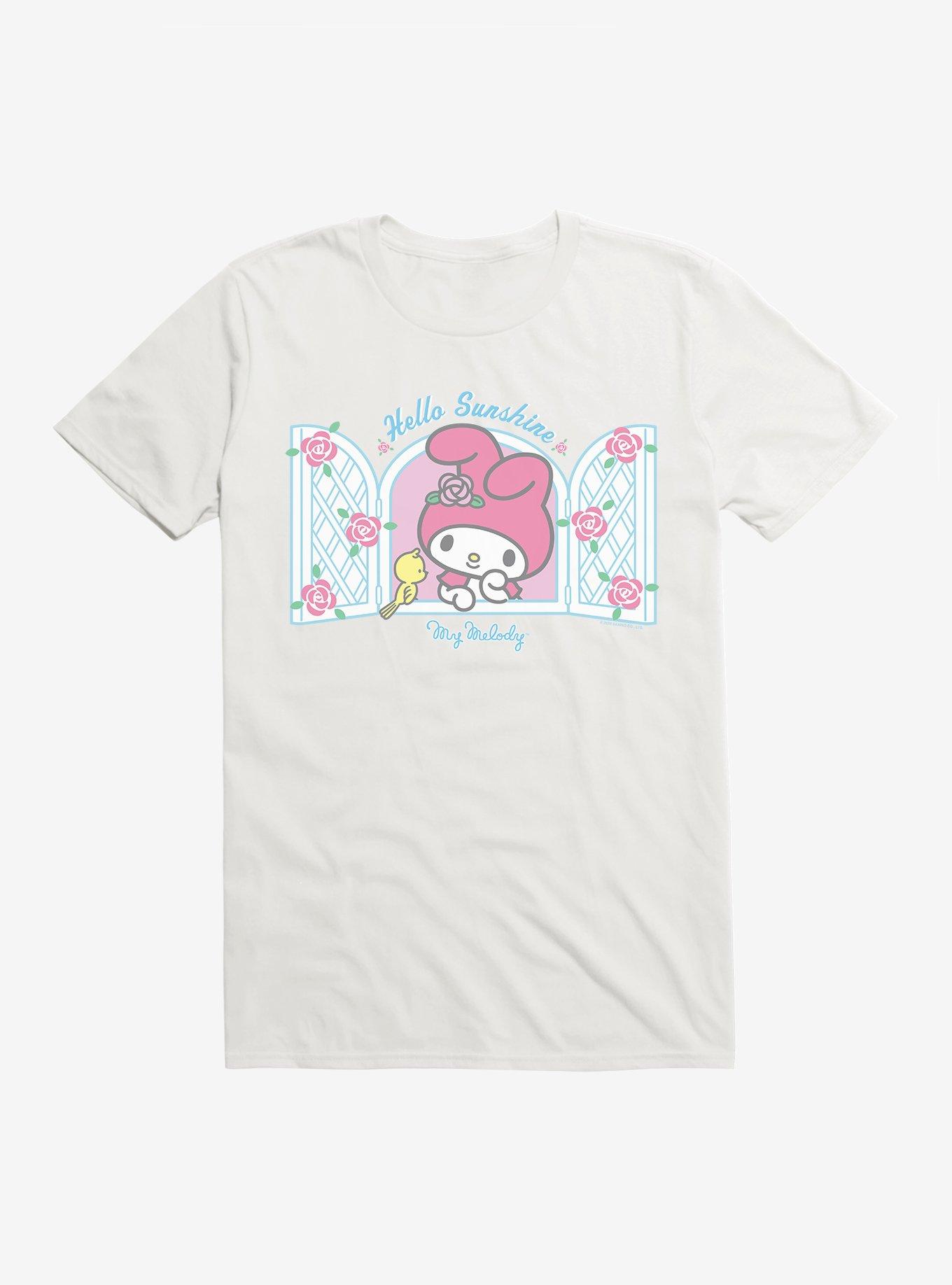 My Melody Hello Sunshine T-Shirt, WHITE, hi-res