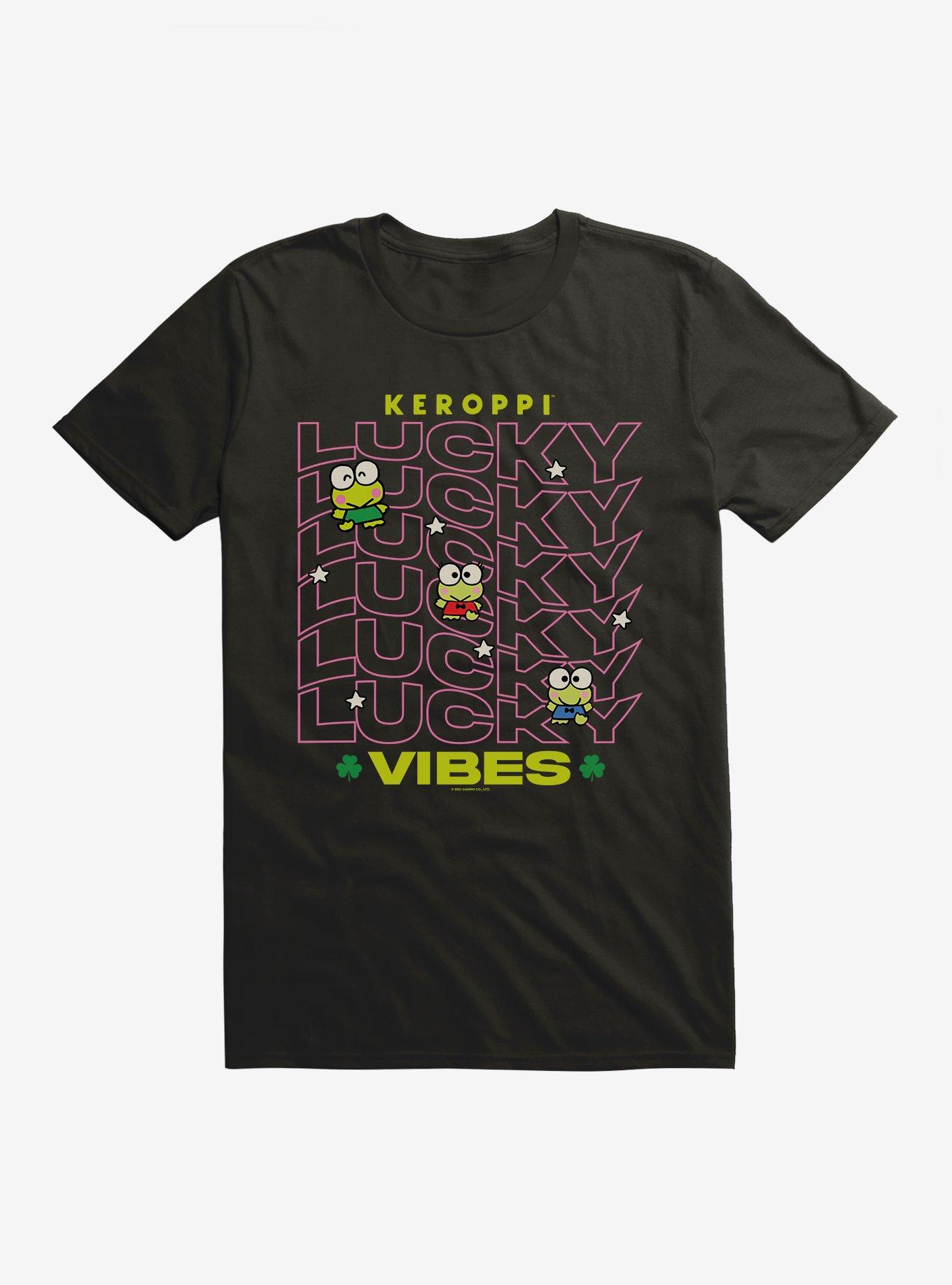 Keroppi Lucky Vibes T-Shirt, BLACK, hi-res