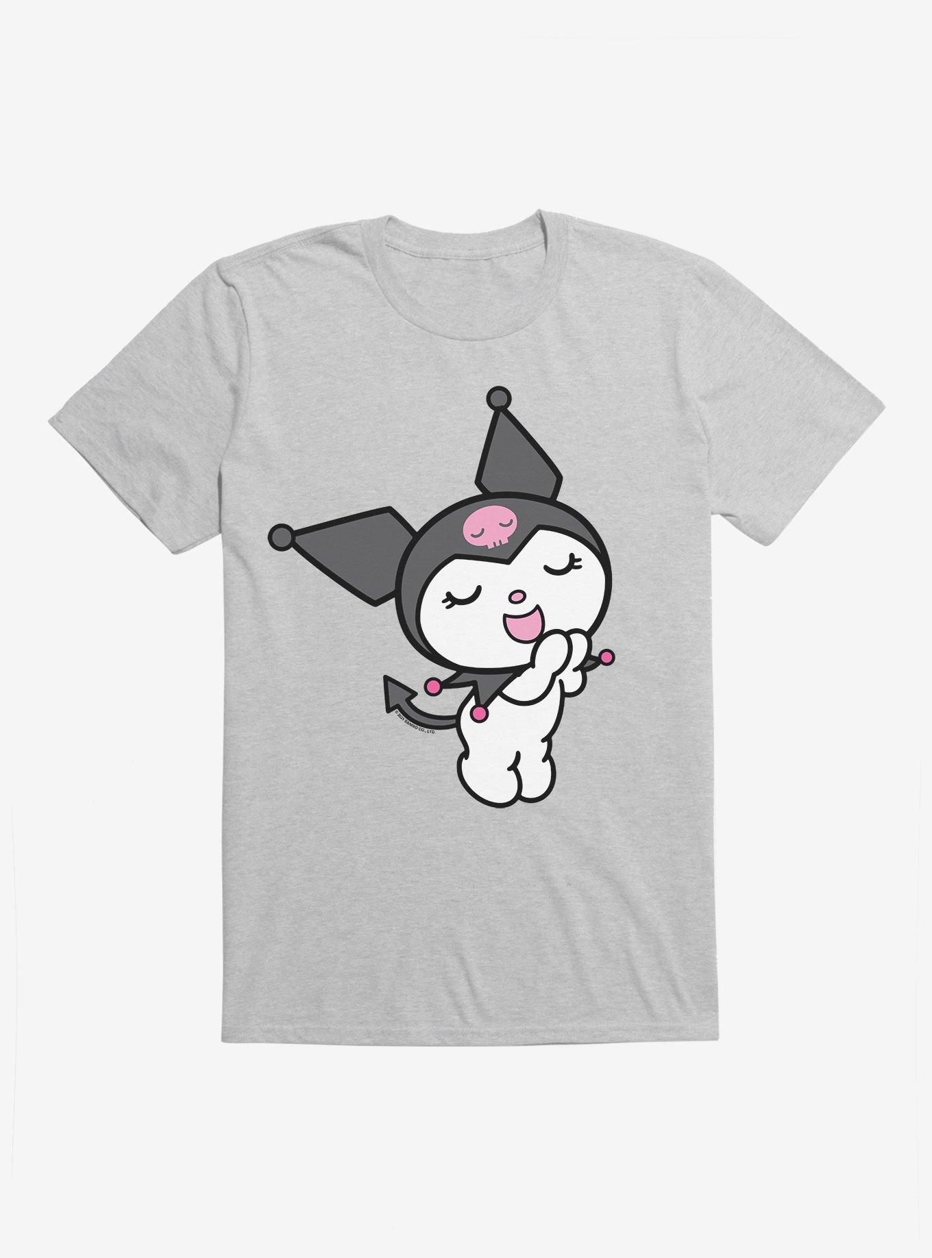 Kuromi Shy T-Shirt, SPORT GRAY, hi-res