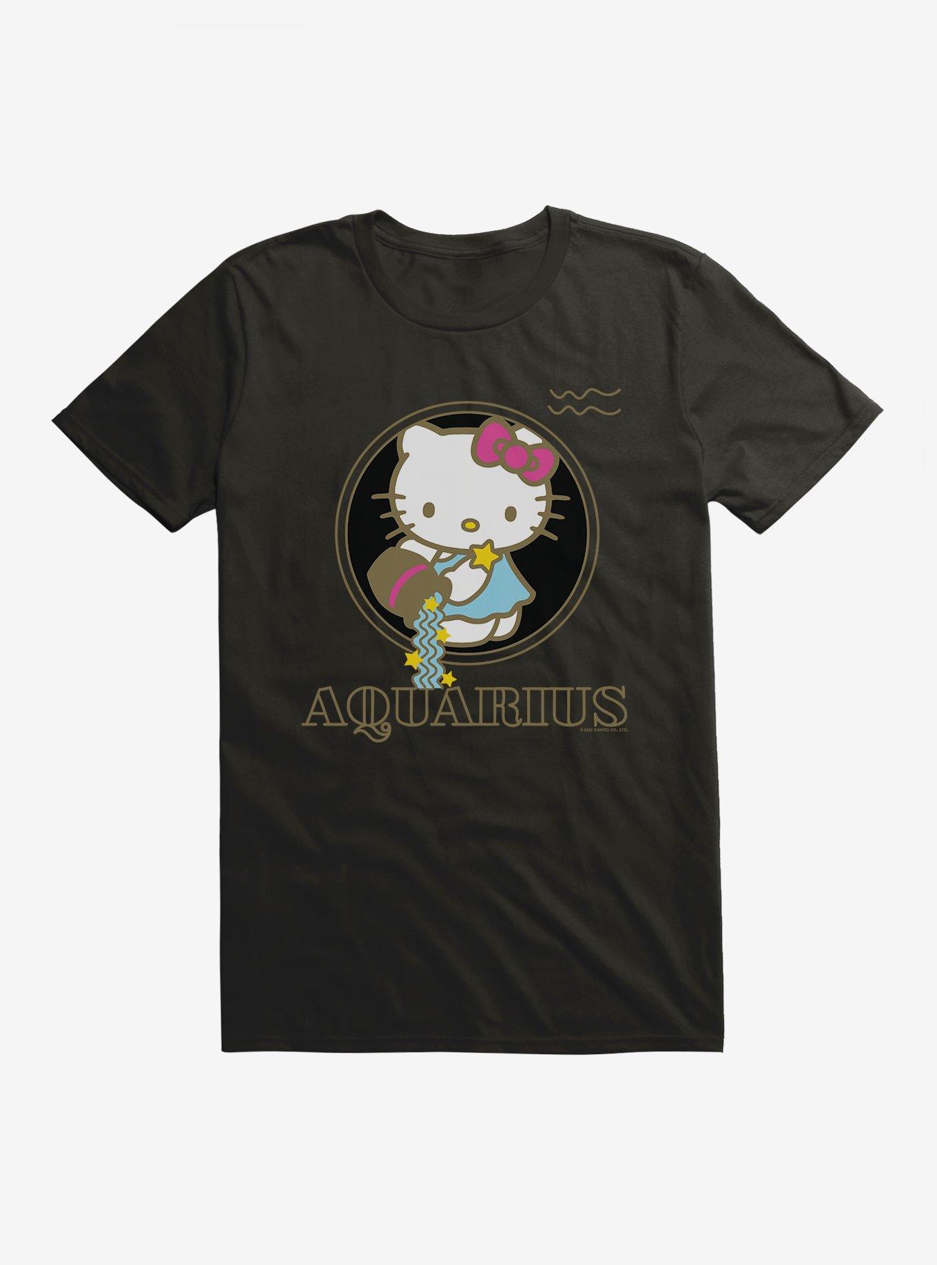 Hello Kitty Star Sign Aquarius Stencil T-Shirt, , hi-res