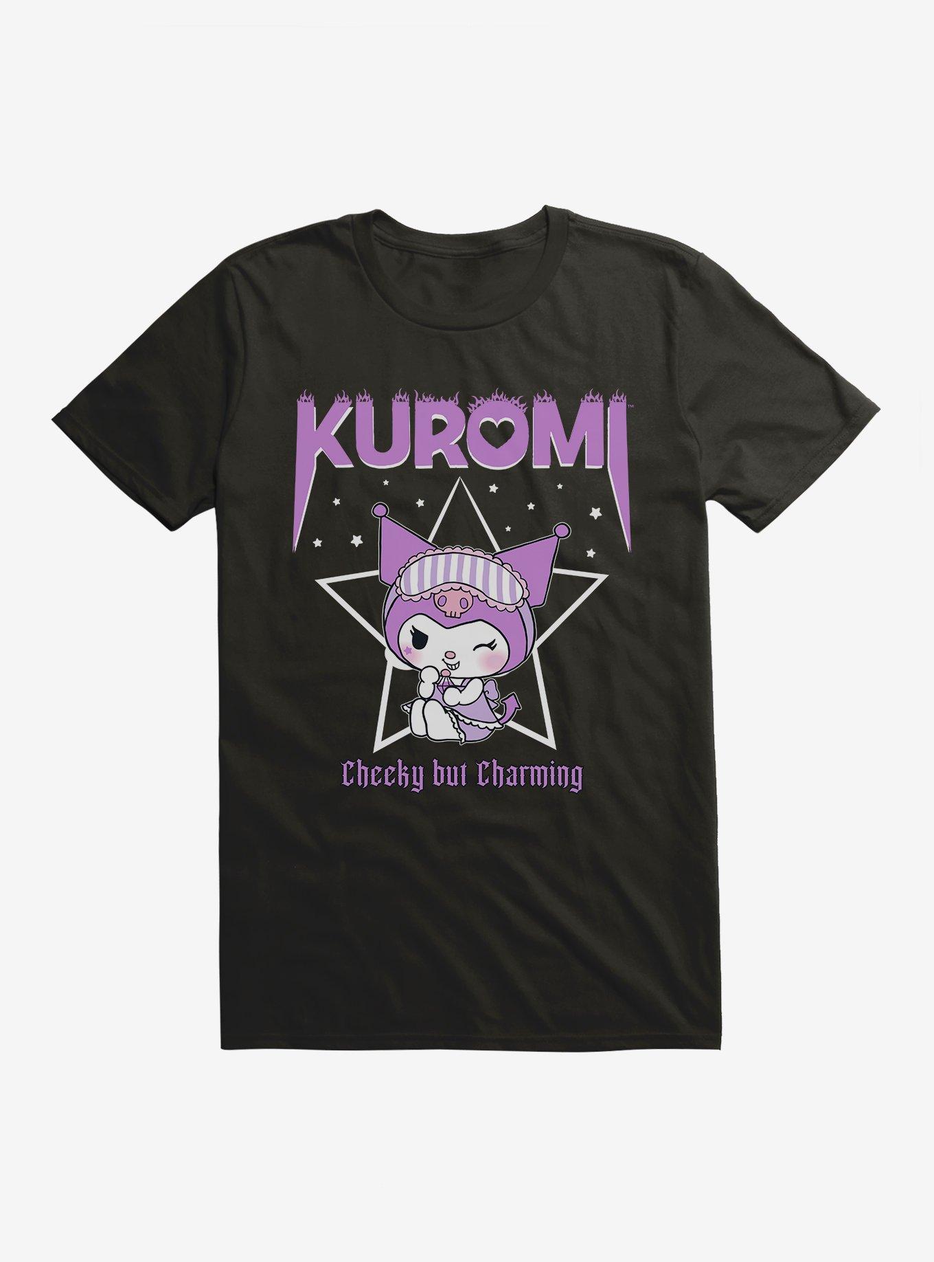 Kuromi Cheeky But Charming T-Shirt, BLACK, hi-res