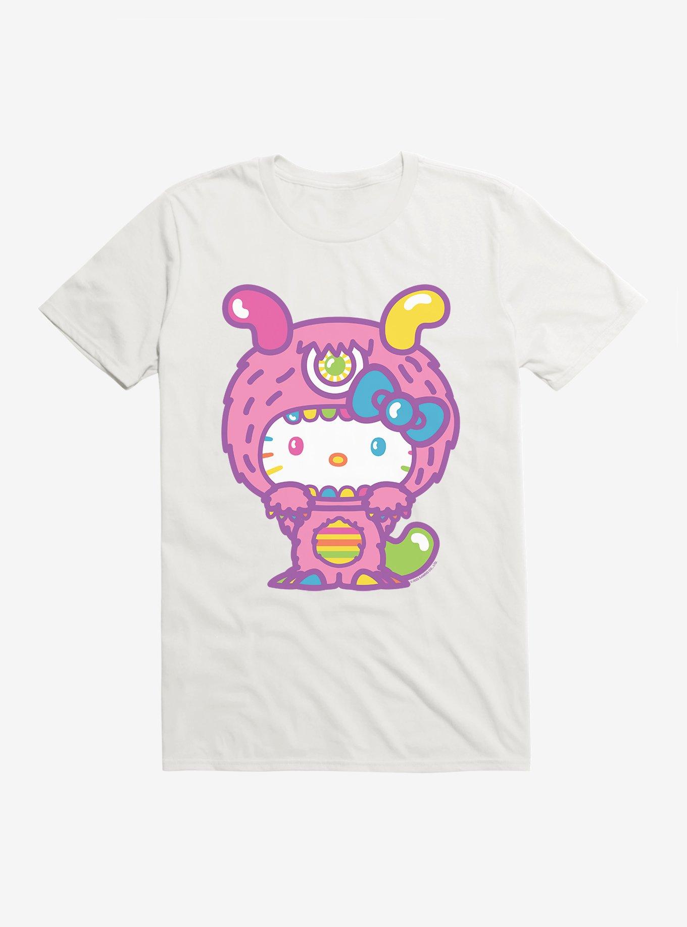 Hello Kitty Sweet Kaiju Fuzzy T-Shirt, WHITE, hi-res
